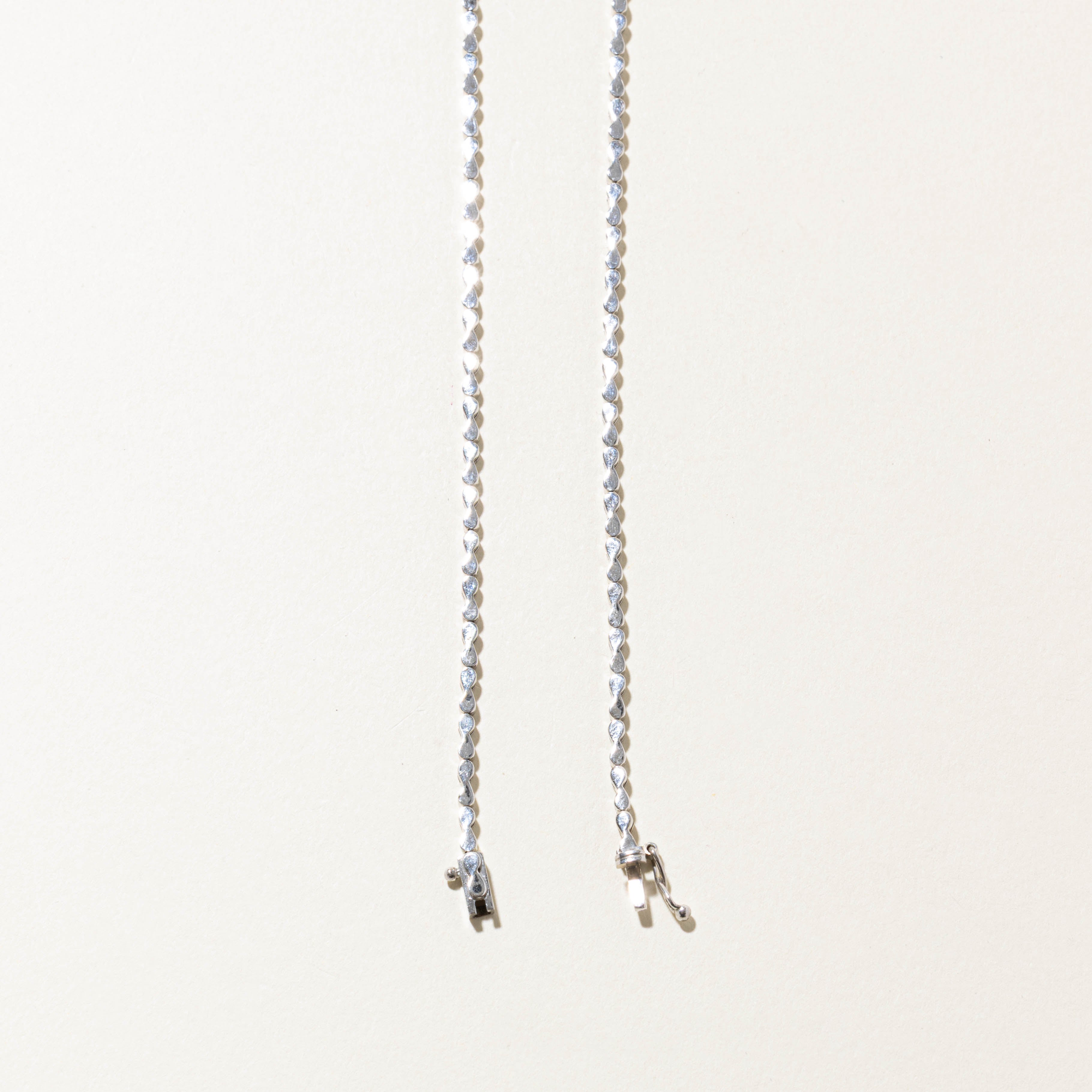 14k White Gold Diamond Drop Cluster Necklace | 1.44ctw | 15.5"
