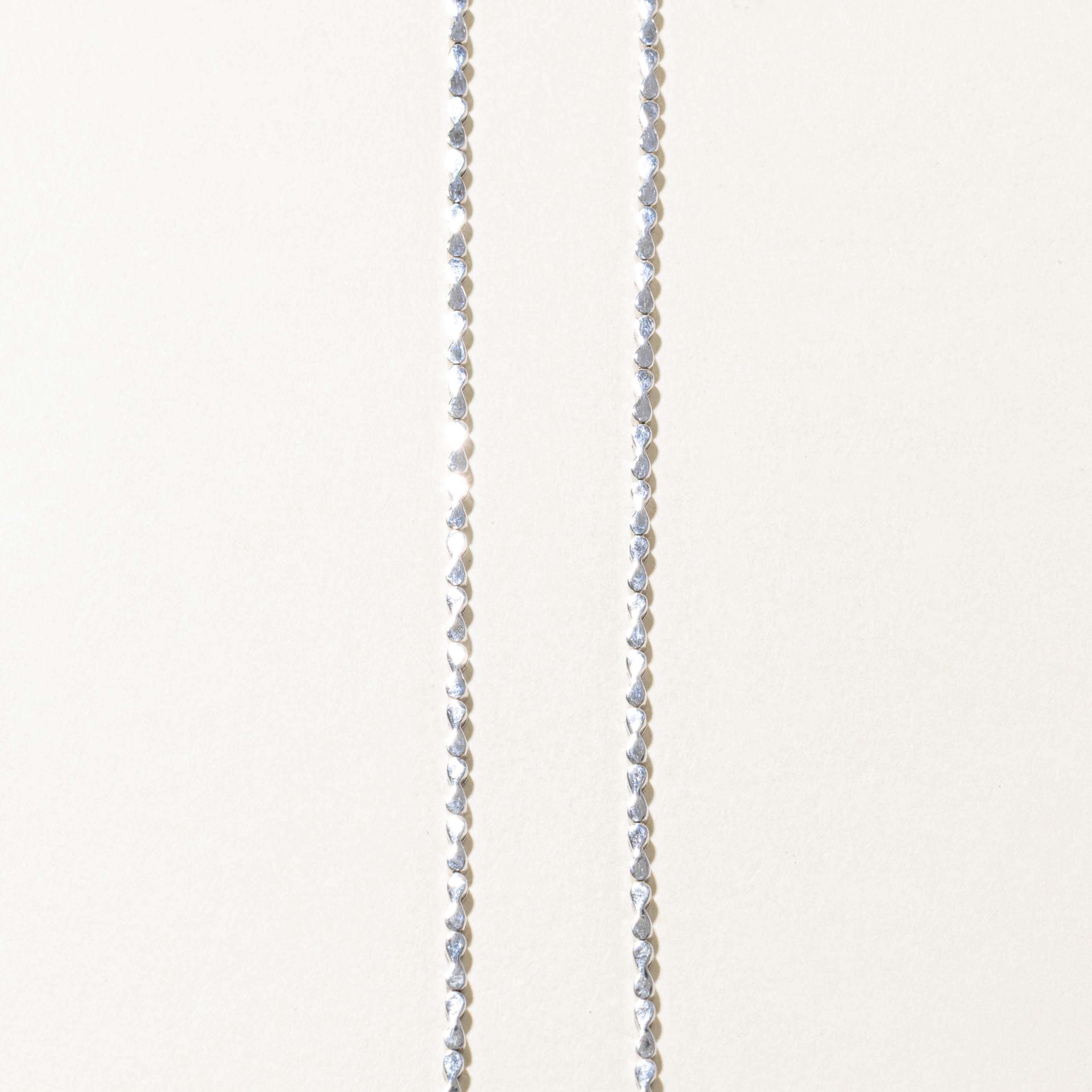 14k White Gold Diamond Drop Cluster Necklace | 1.44ctw | 15.5"