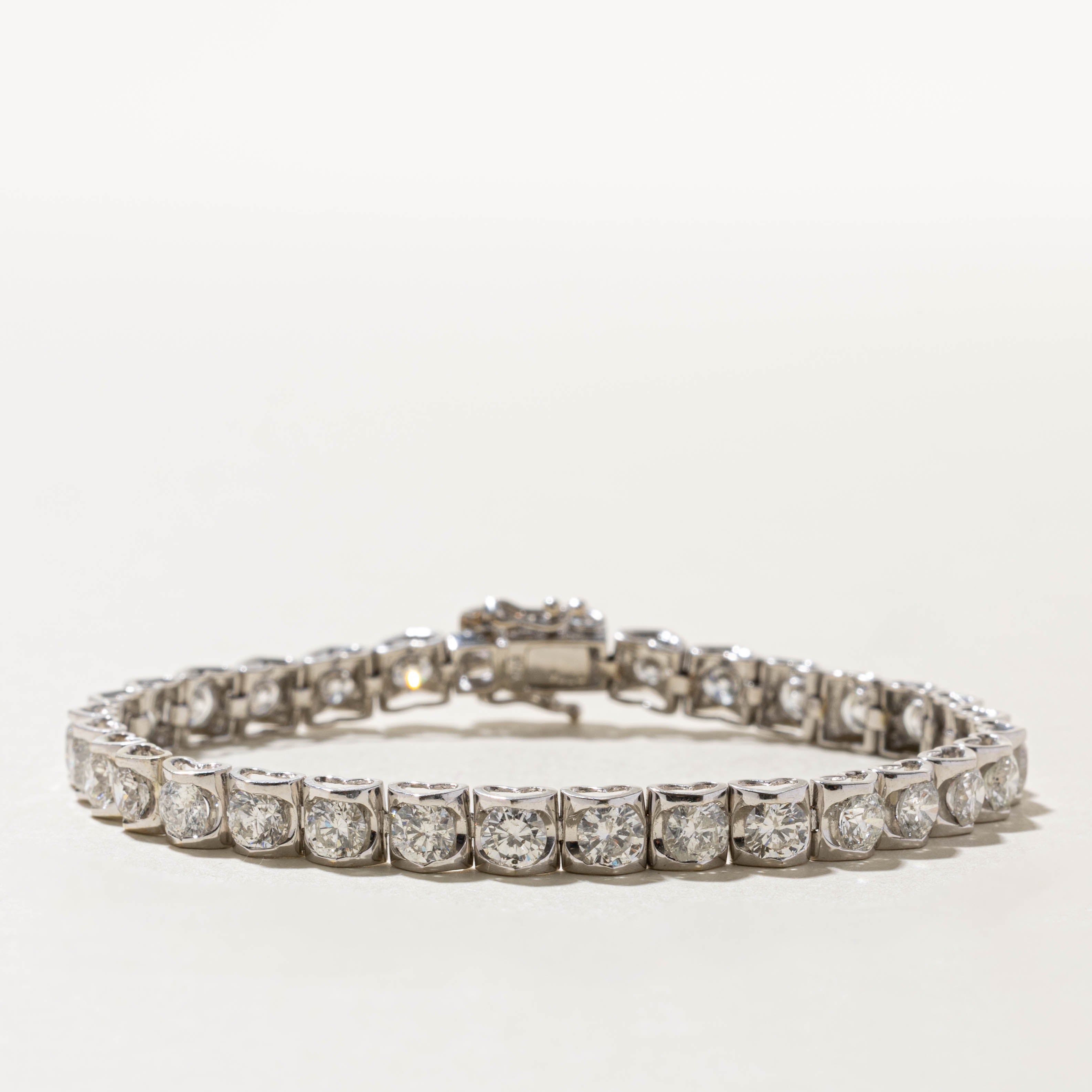 18k Eternity Diamond Tennis Bracelet | 8.00ctw I1/I2 G-I | 7"