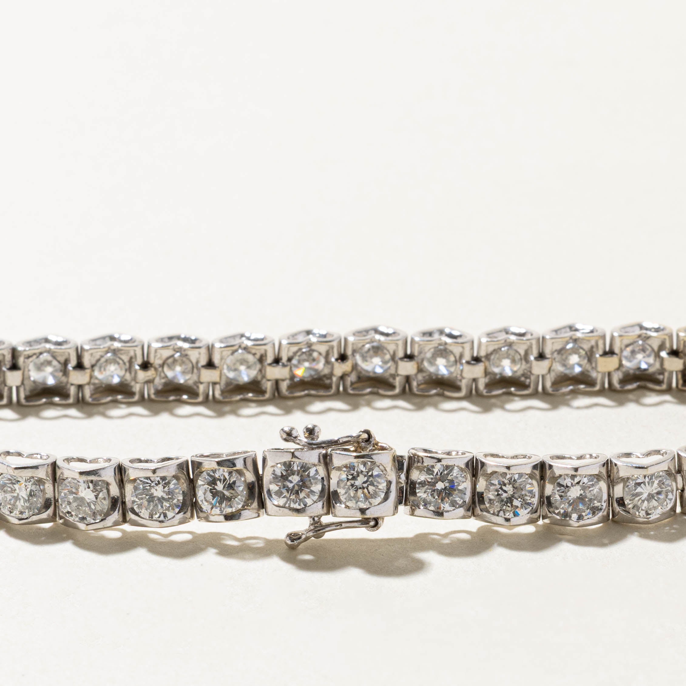 18k Eternity Diamond Tennis Bracelet | 8.00ctw I1/I2 G-I | 7"