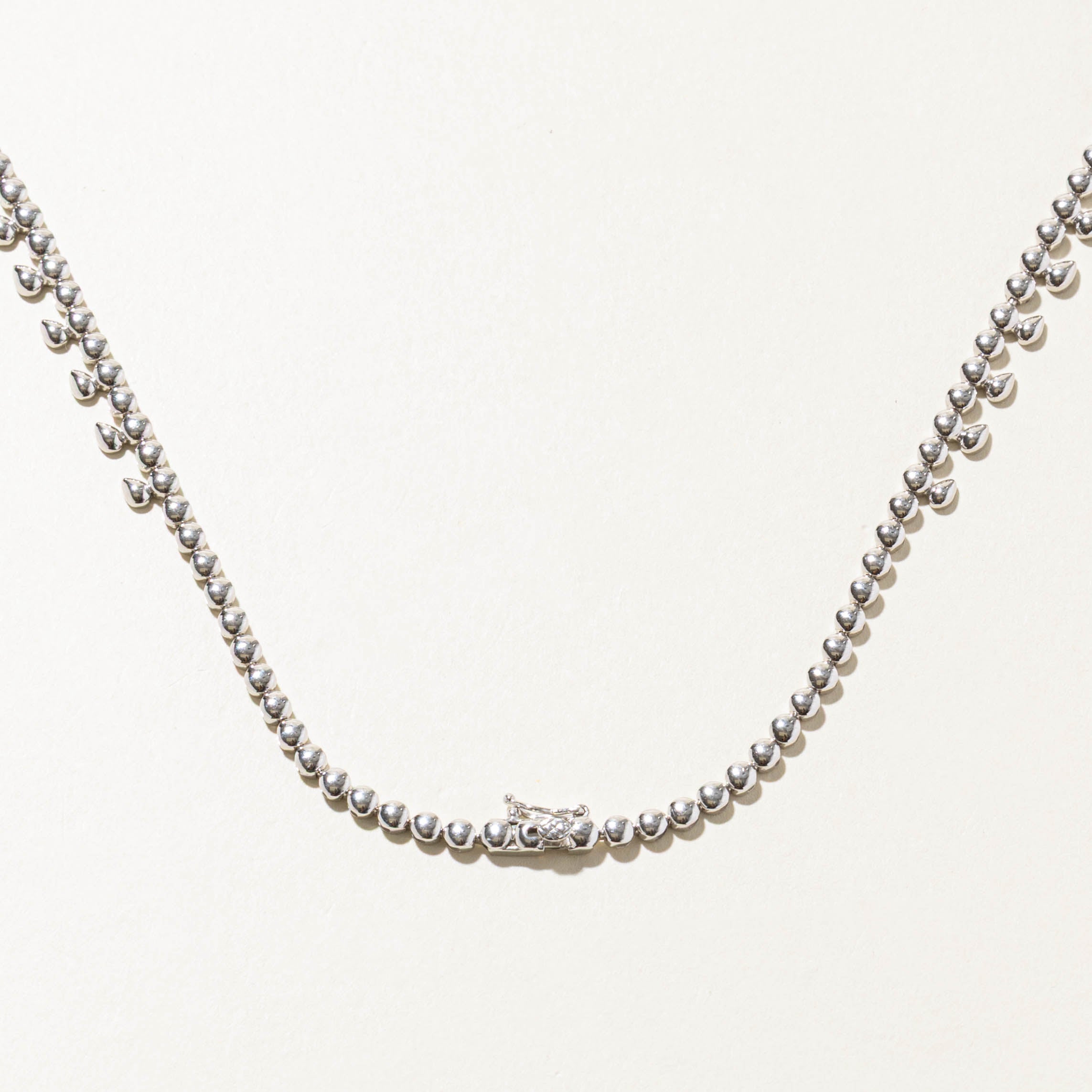 18k Pave Set Diamond Cluster Floral Encrusted Necklace | 7.36ctw | 16"