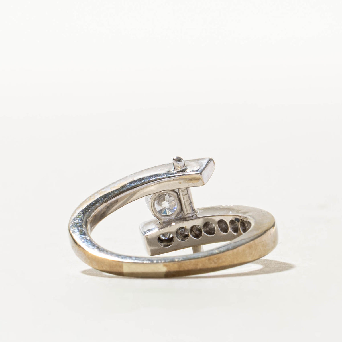 14k Diamond Channel Set Accented Bypass Ring | 0.47ct I1 G, 0.39ctw | SZ 7.5