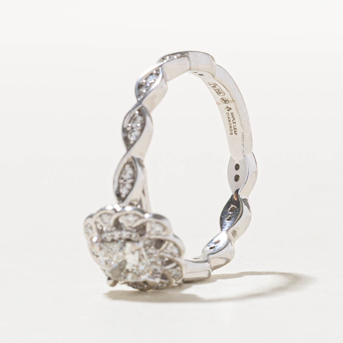 Canadian Diamond Floral Halo Ring | 0.50ct SI1 H, 0.27ctw | SZ 6.75