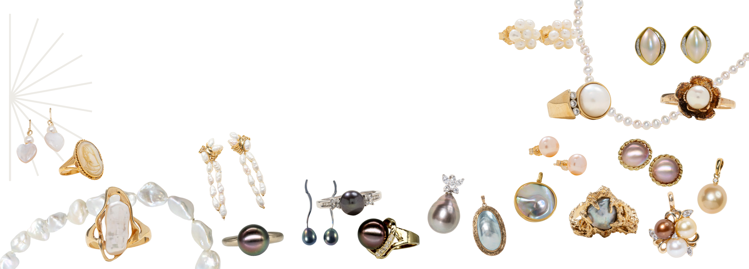various colours and types of pearl fine jewelry