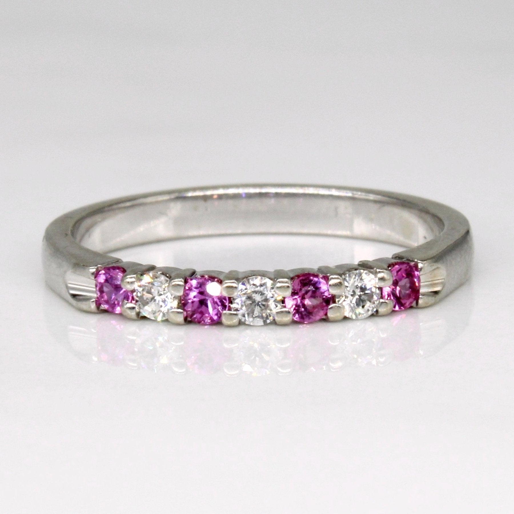 'Kuber' Pink Sapphire & Diamond Ring | 0.13ctw, 0.09ctw | SZ 5.75 | - 100 Ways