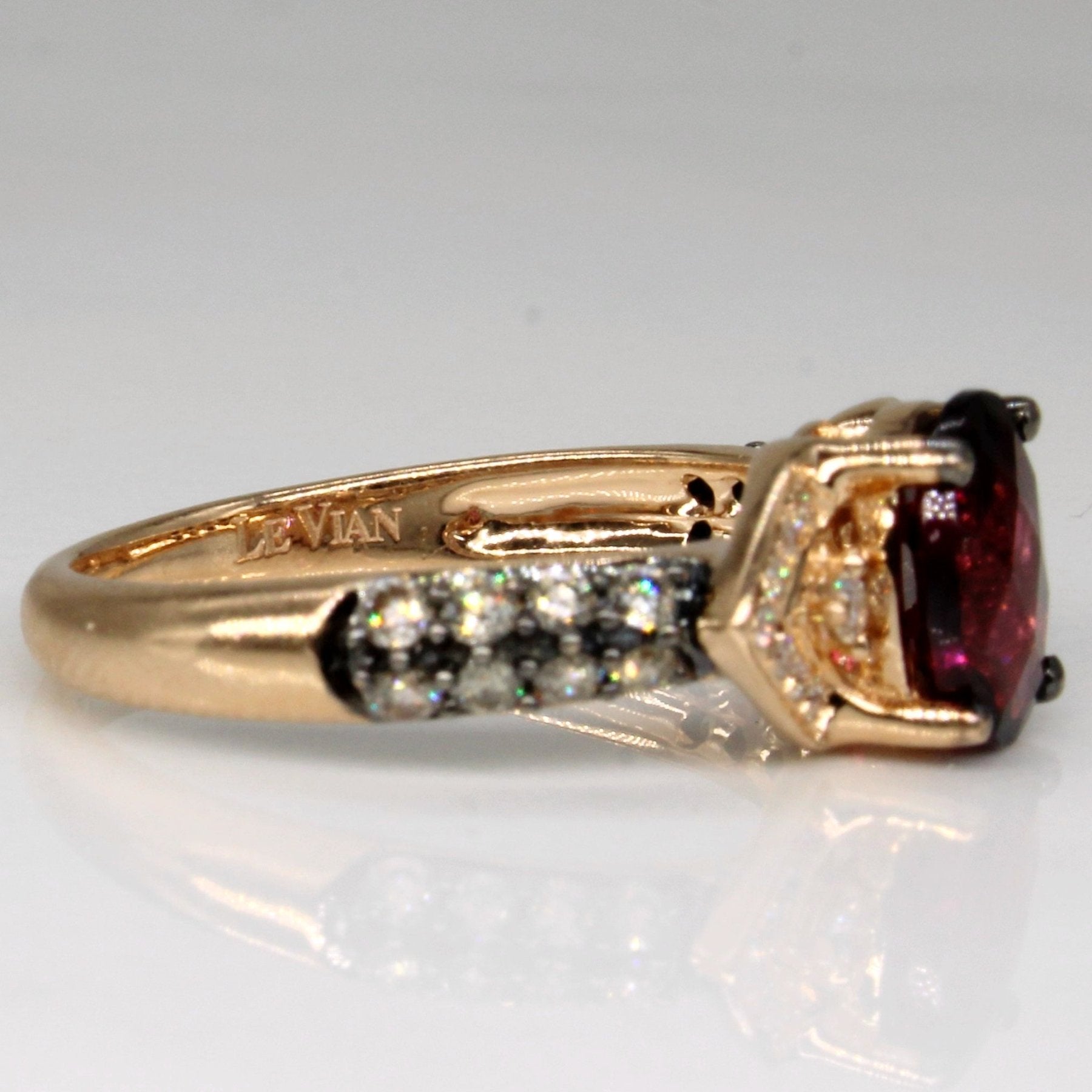 'La Vien' Garnet & Diamond Ring | 1.25ct, 0.37ctw | SZ 6.75 | - 100 Ways