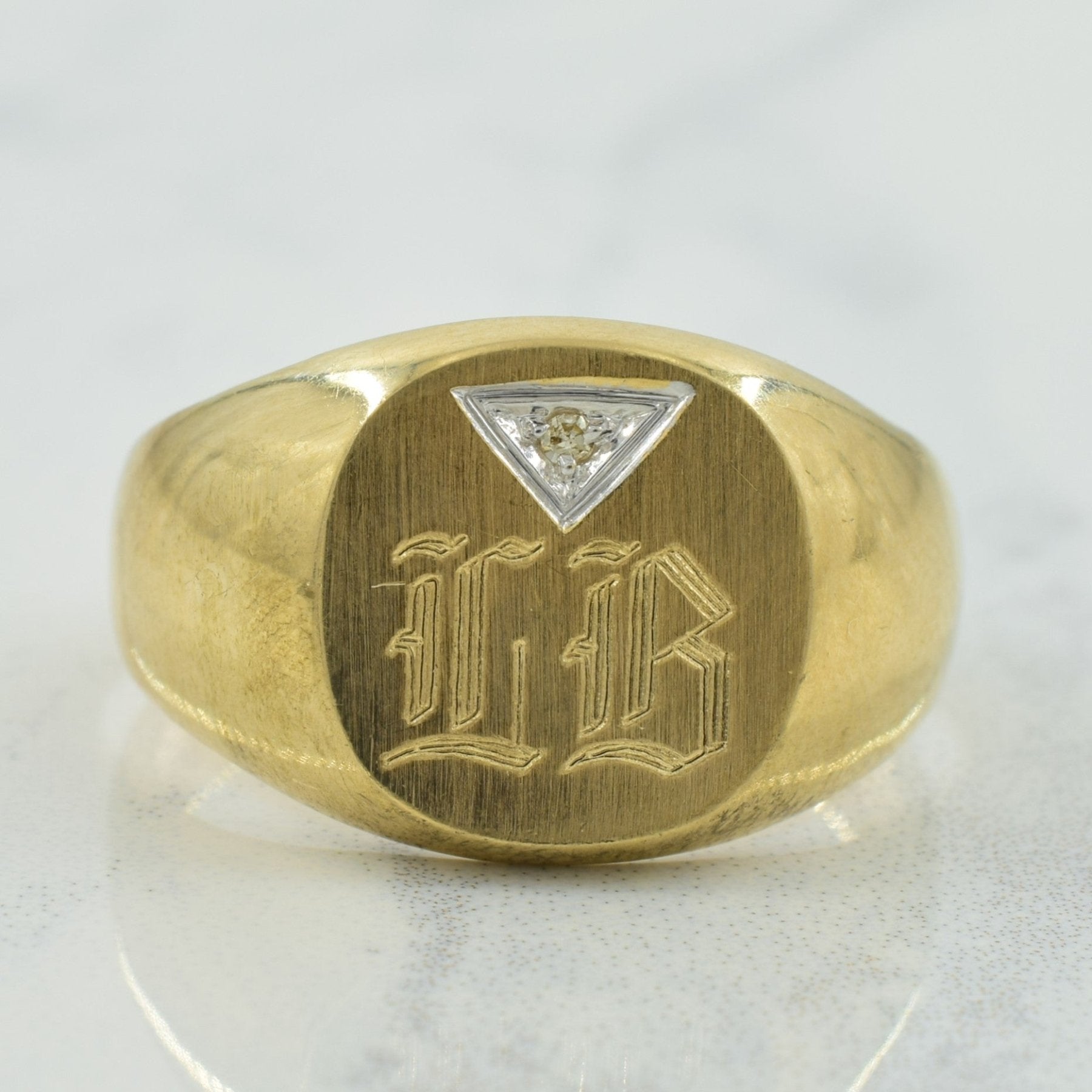 'LB' Initialed Diamond Ring | 0.01ct | SZ 9.25 | - 100 Ways