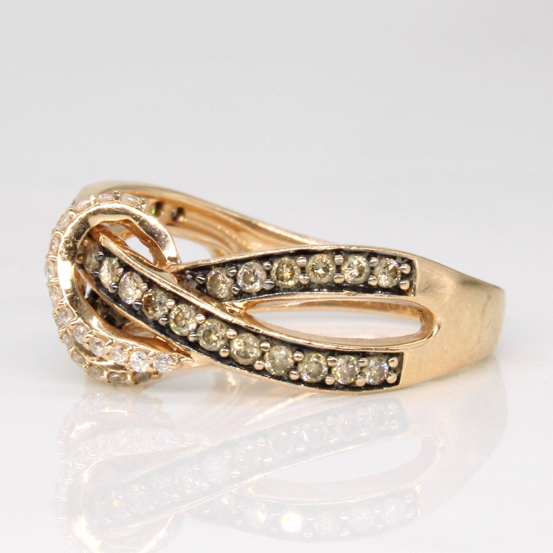 'Le Vian' Diamond Centre Loop Orbit Ring | 0.52ctw | SZ 6.75 | - 100 Ways
