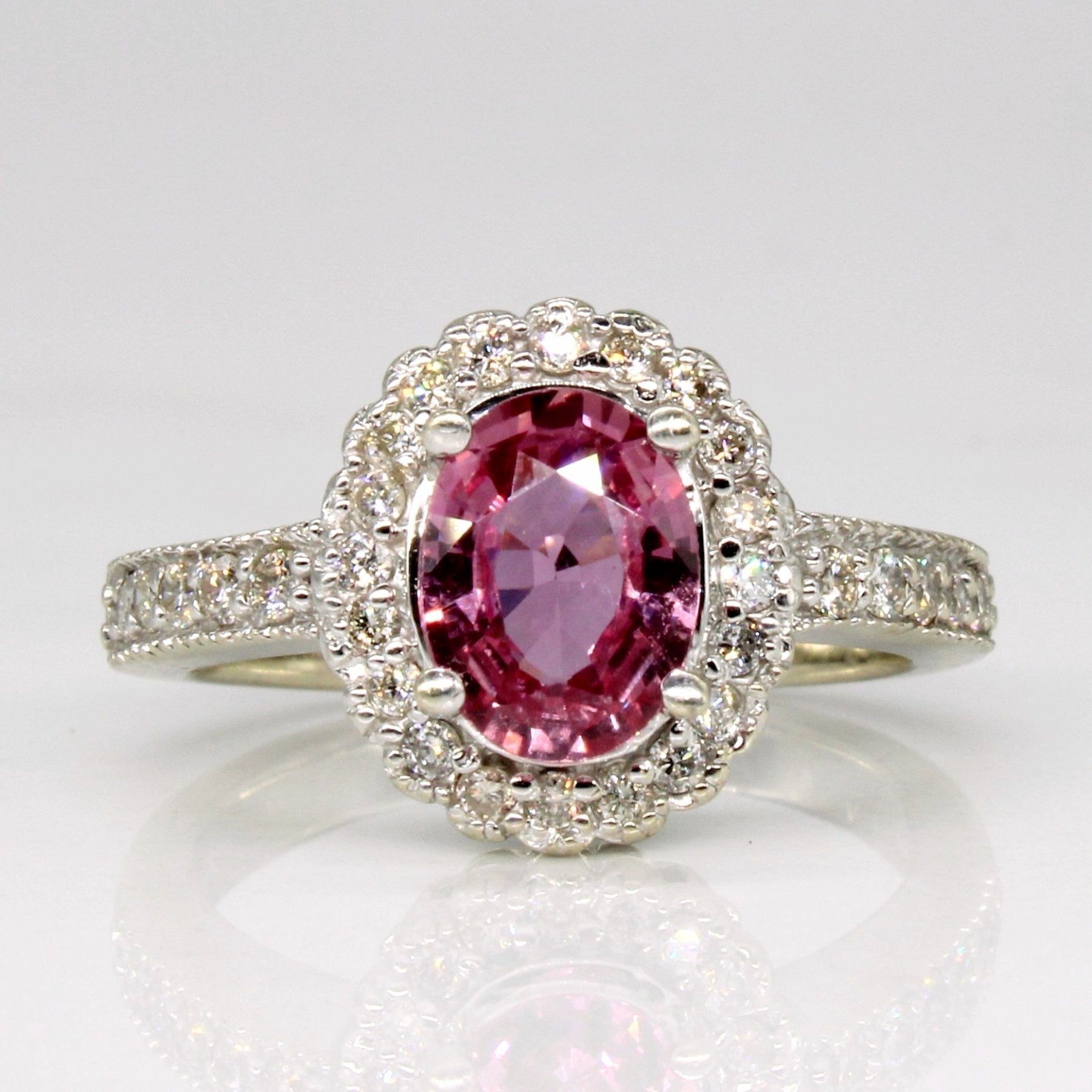 'Le Vian' Pink Sapphire & Diamond Ring | 1.10ct, 0.35ctw | SZ 5 | - 100 Ways