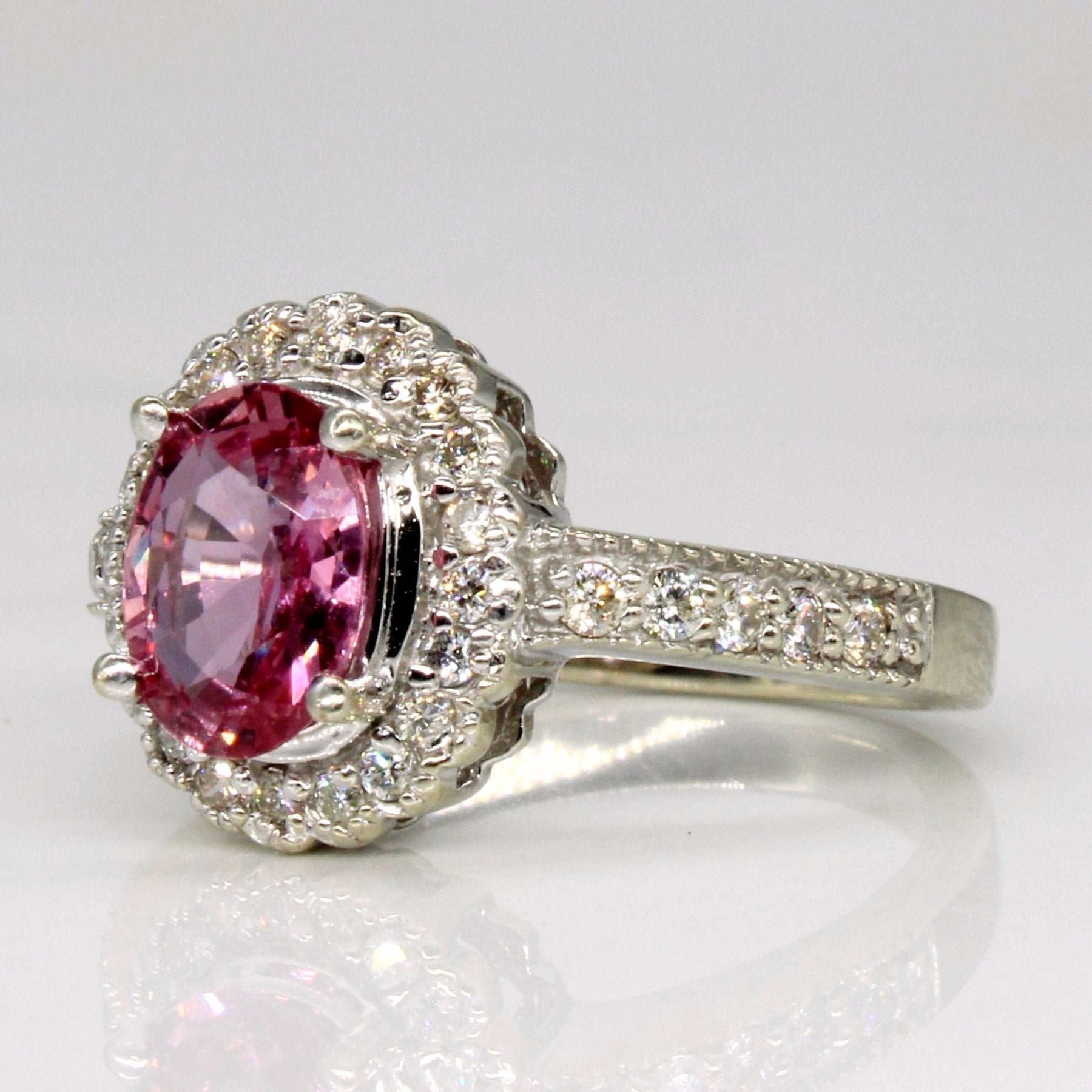 'Le Vian' Pink Sapphire & Diamond Ring | 1.10ct, 0.35ctw | SZ 5 | - 100 Ways