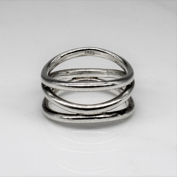 'Links Of London' Silver Wave Ring | SZ 5.75 |