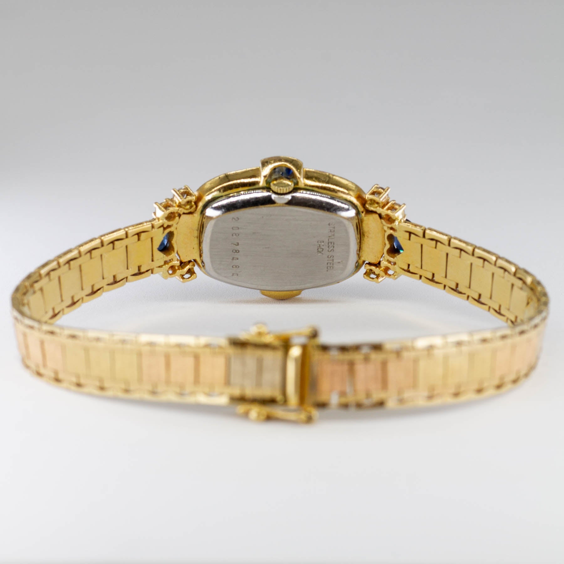 'Longines' Vintage 18k Sapphire and Diamond Watch | 2.00 ctw, 0.60 ctw | 7.5