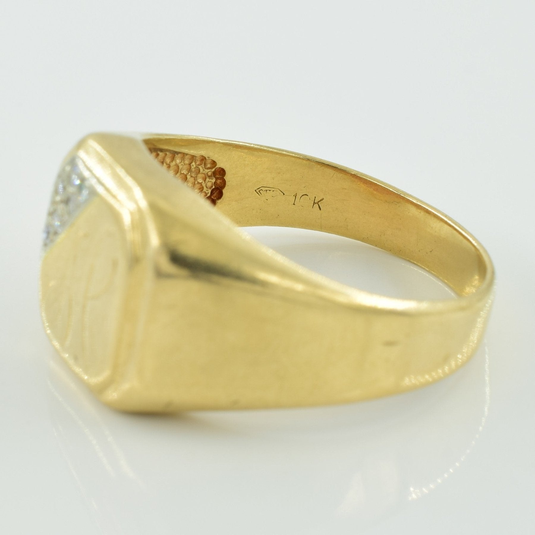 'M' Initial Diamond Ring | 0.06ctw | SZ 10.25 | - 100 Ways