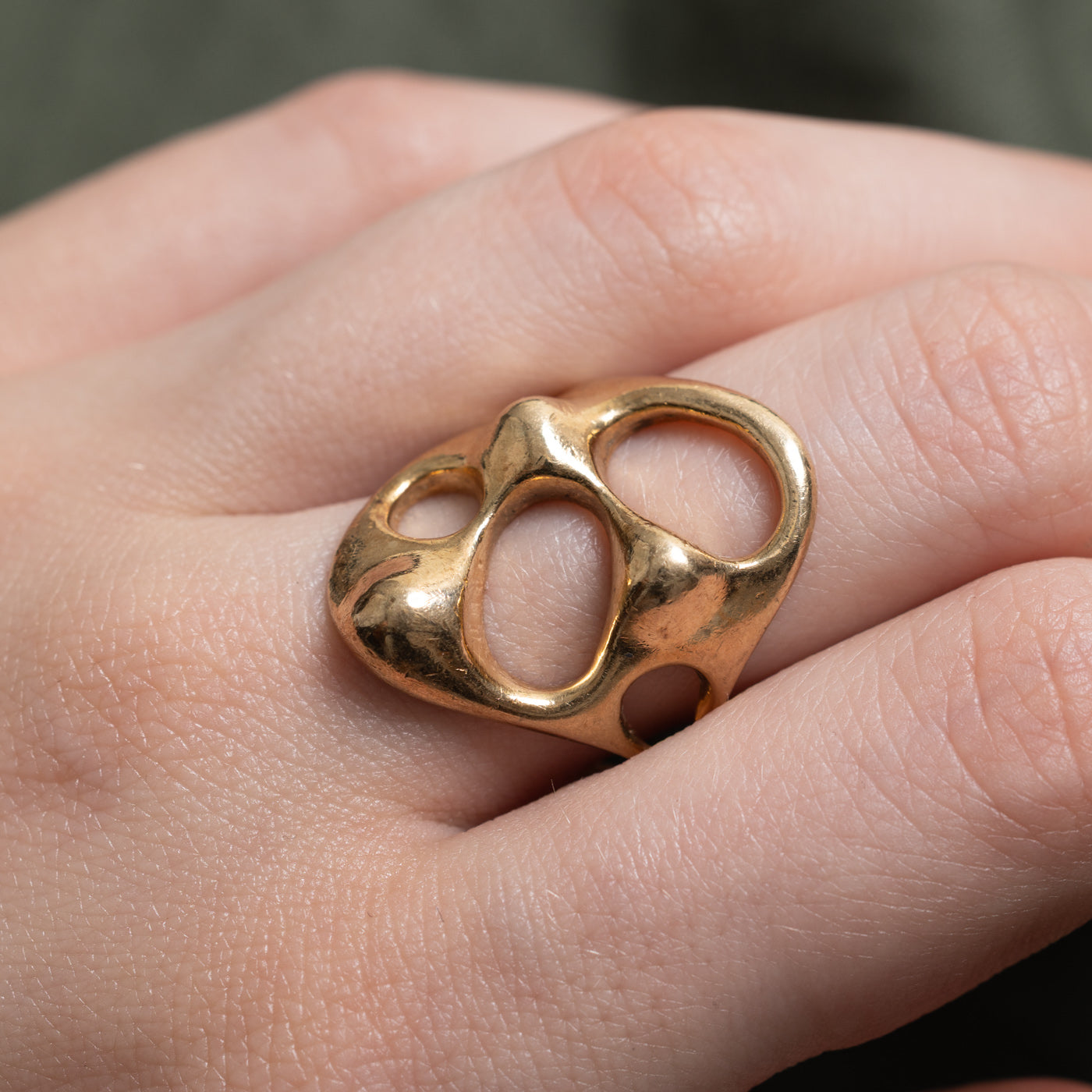 14k Yellow Gold Freeform Ring | SZ 8