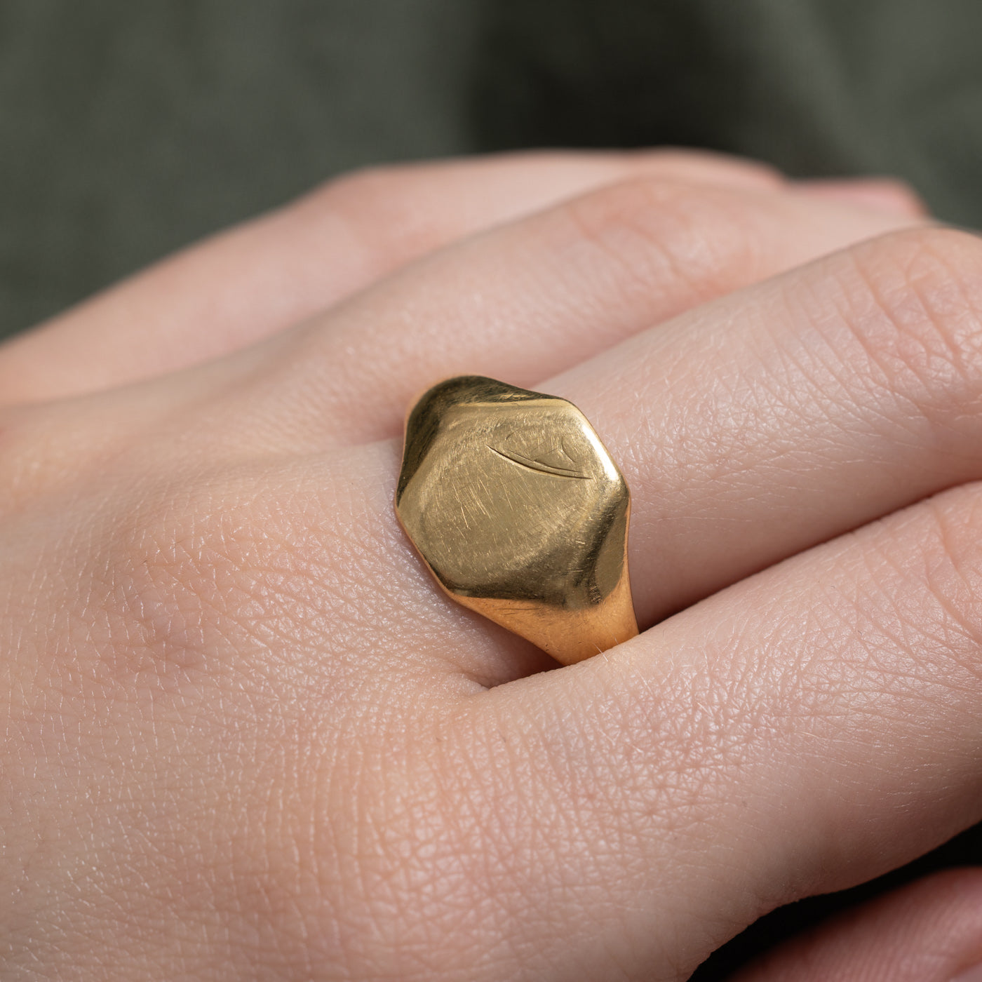 1960 Birmingham 18k Yellow Gold Signet Ring | SZ 9.25