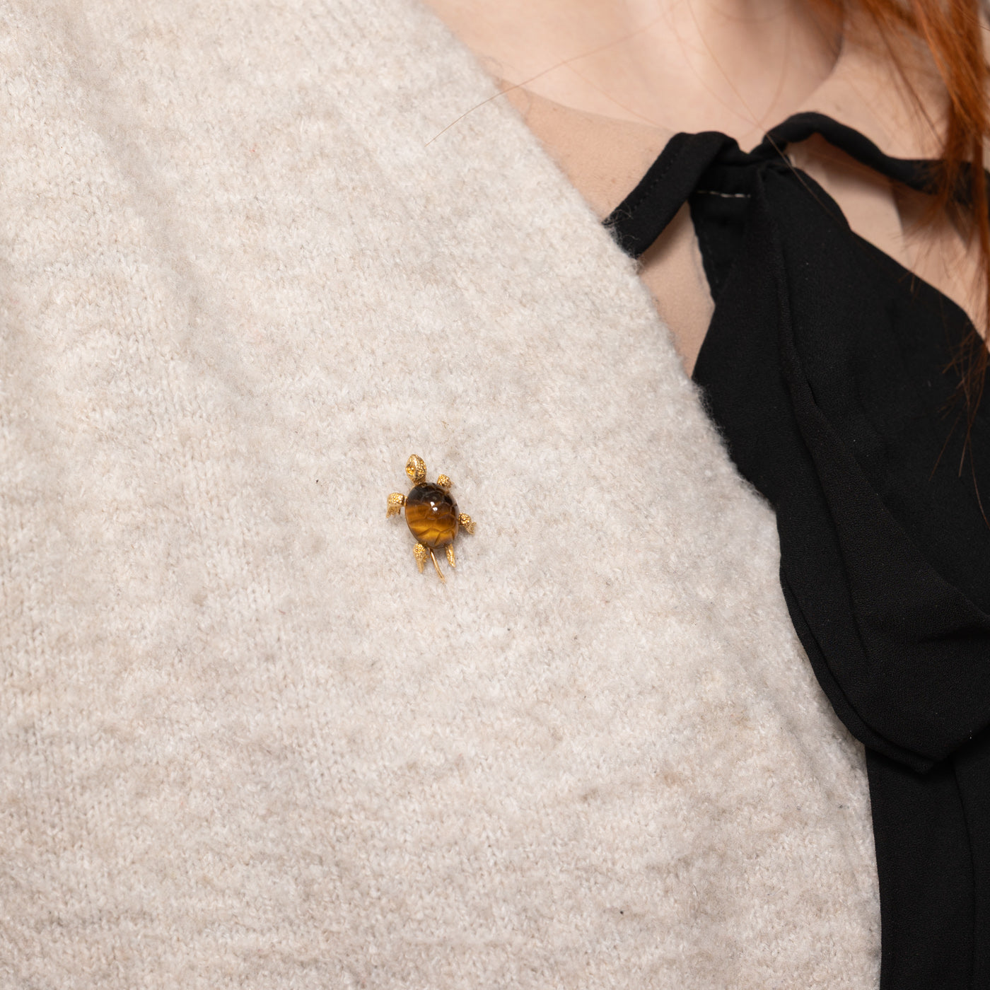Tigers Eye Turtle Hair Accesory | 5.60ct