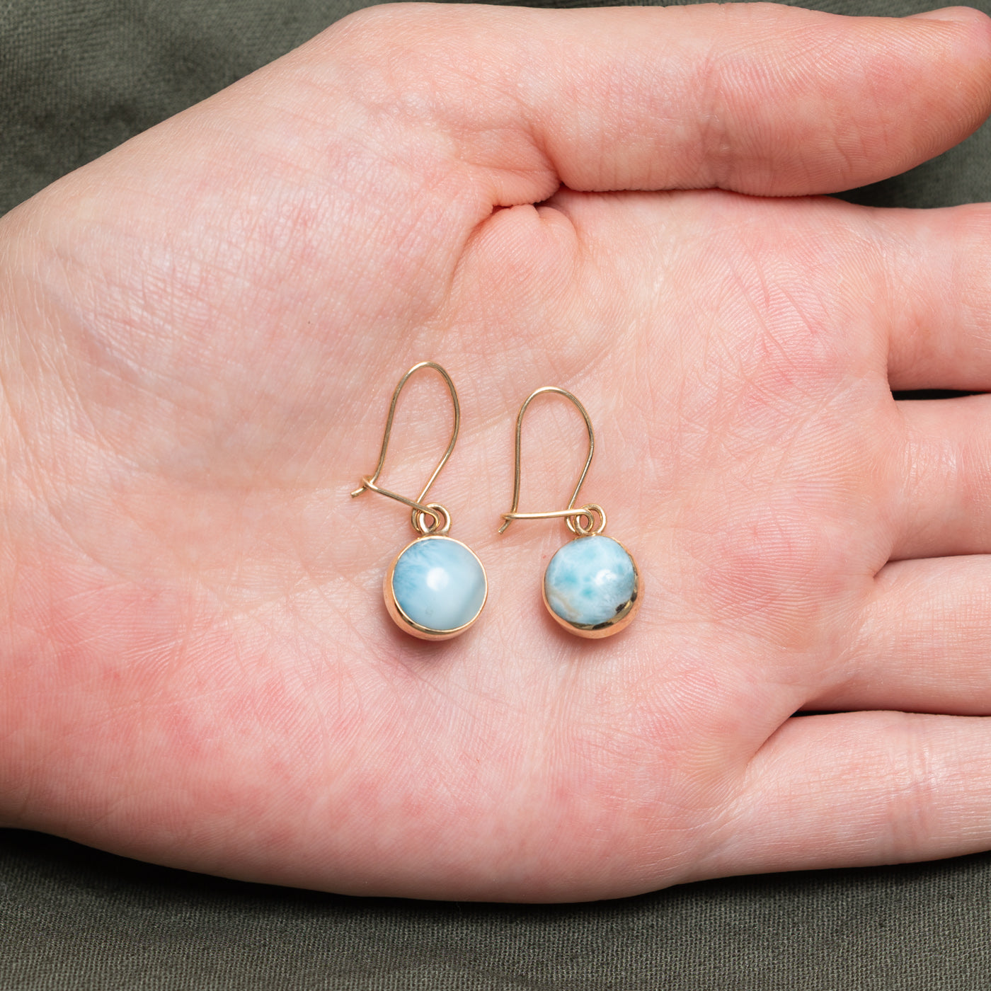 Larimar Drop Earrings | 10.50ctw