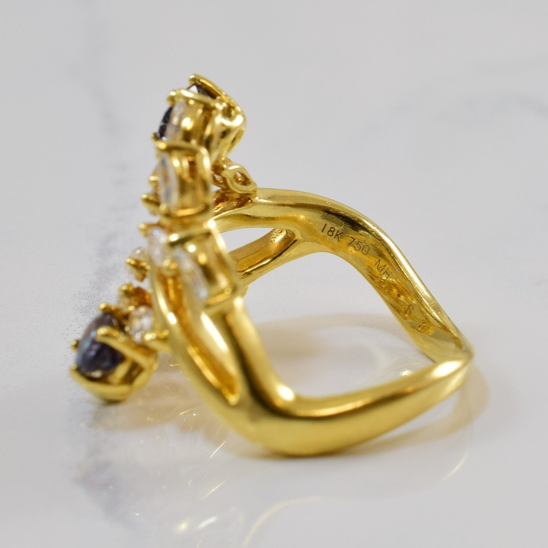 'Mark Henry' Alexandrite & Diamond Cocktail Ring | 0.63ctw, 0.84ctw | SZ 5.5 | - 100 Ways