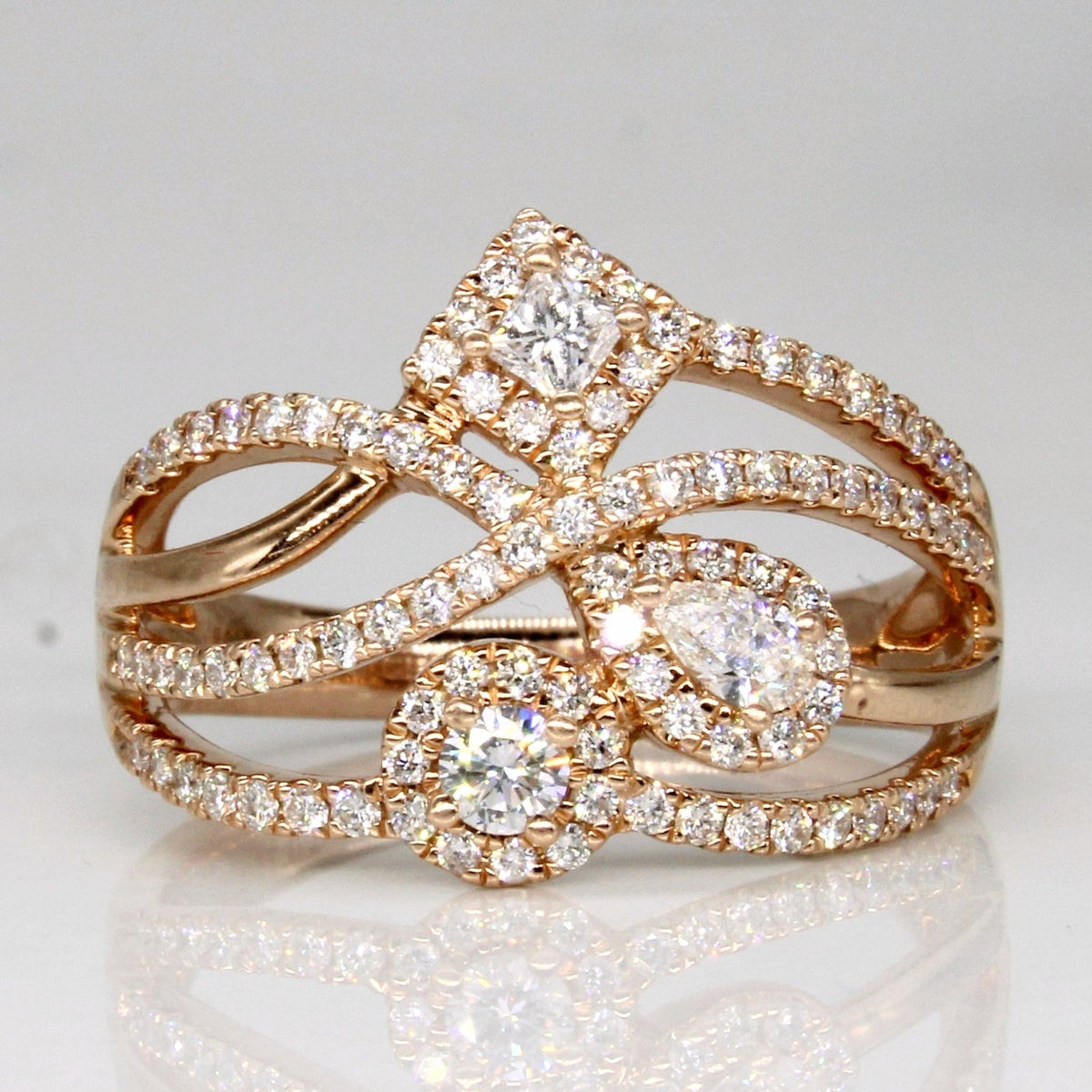 Michael Hill' Diamond Cocktail Ring SZ