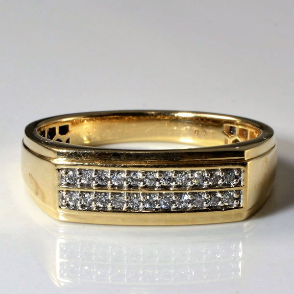 'Michael Hill' Double Row Diamond Ring | 0.15ctw | SZ 10.25 |