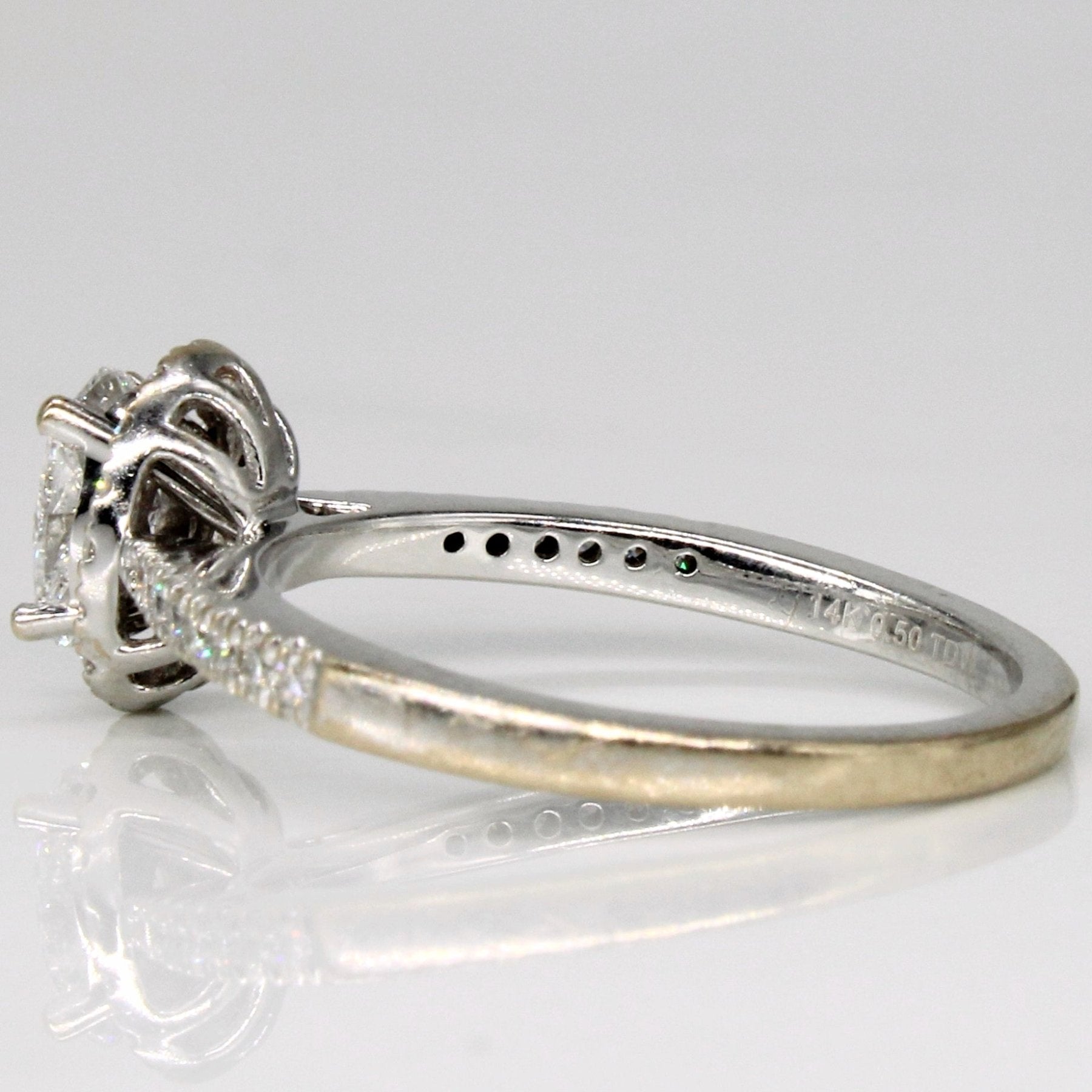 'Michael Hill' Fan Cut Diamond Engagement Ring | 0.50ctw | SZ 7 | - 100 Ways