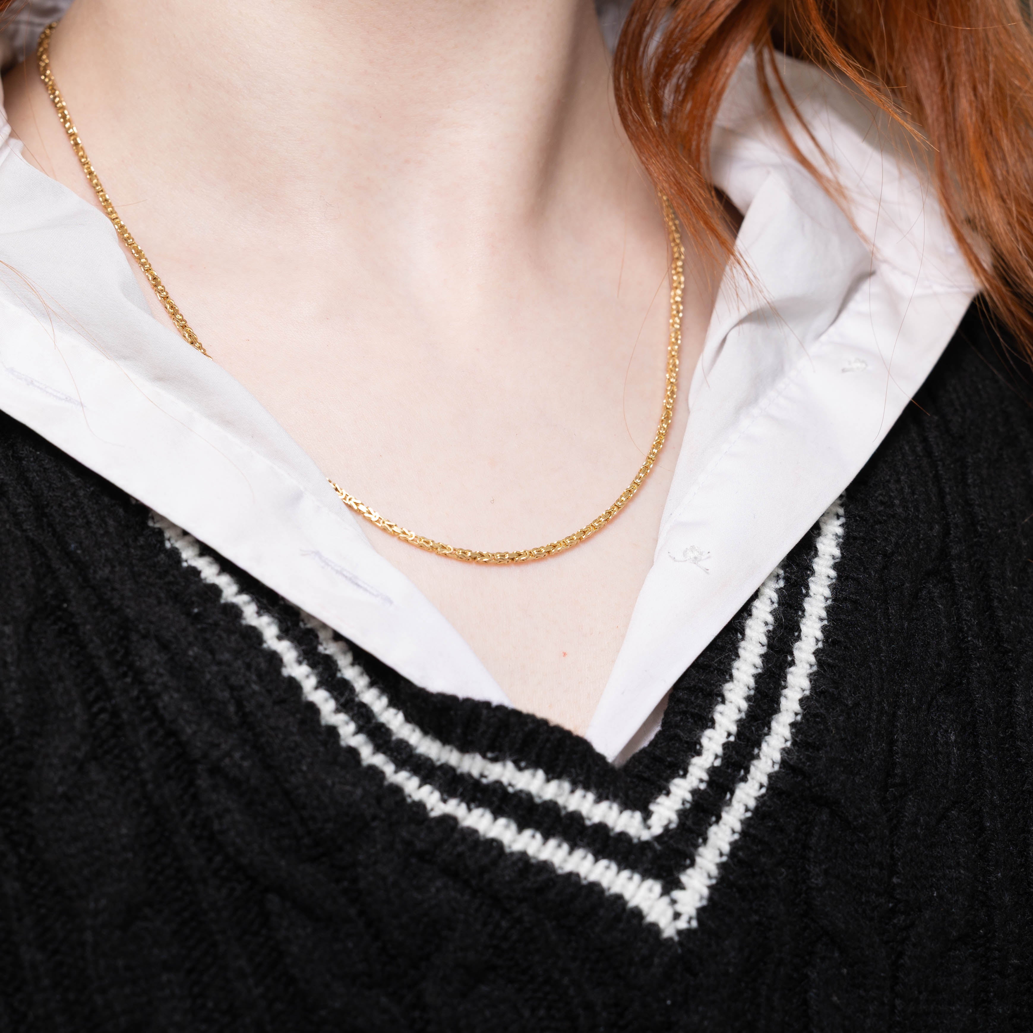 14k Byzantine Link Chain | 20” | 1.7mm