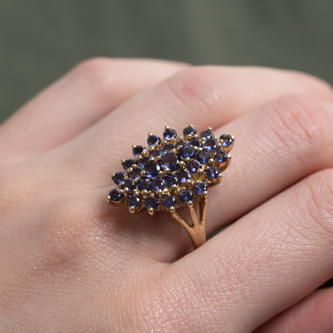 Tanzanite Marquise Cluster Cocktail Ring | 2.0ctw | SZ 7.25 |