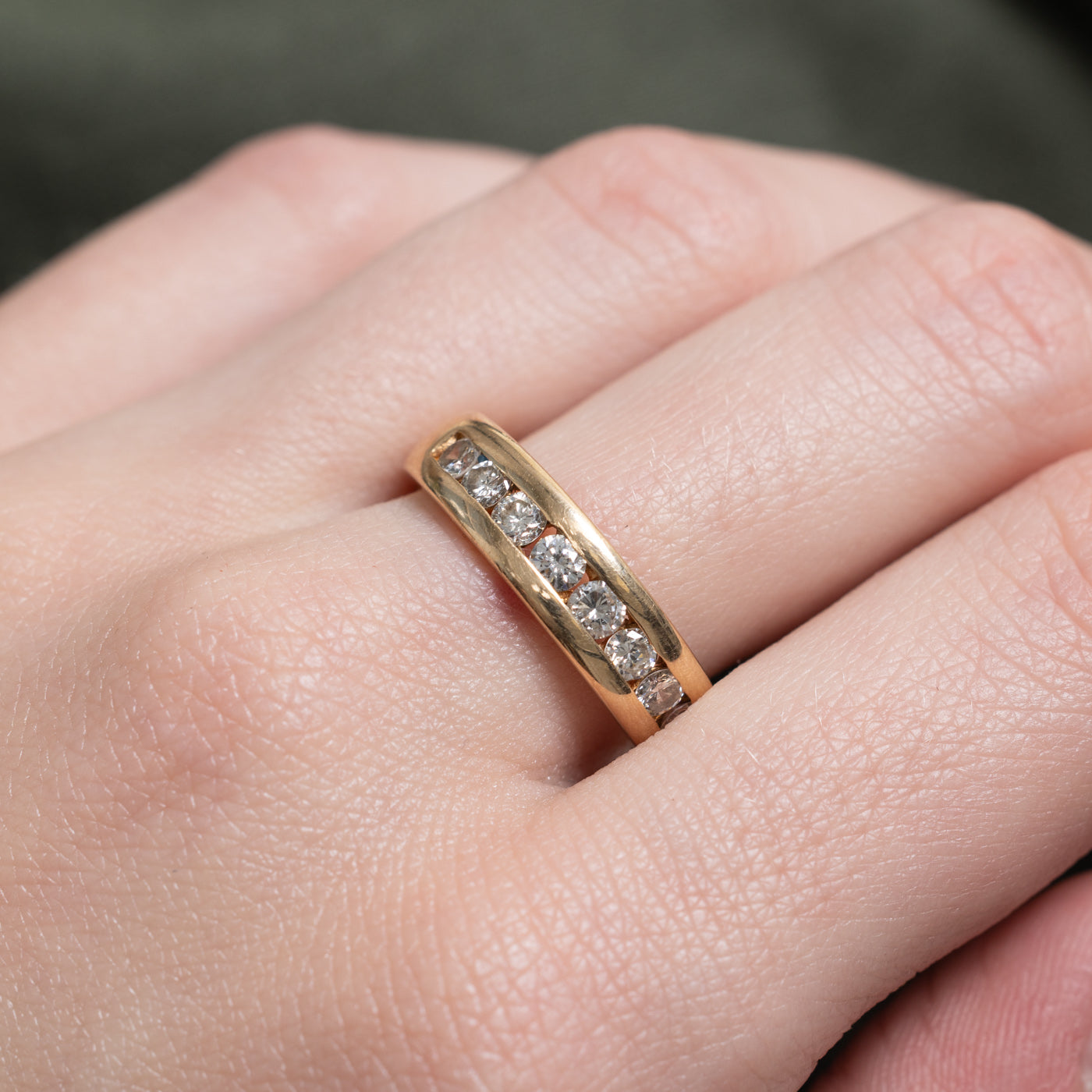 Channel Set Semi Eternity Diamond Band | 0.8ctw | SZ 8.25 |