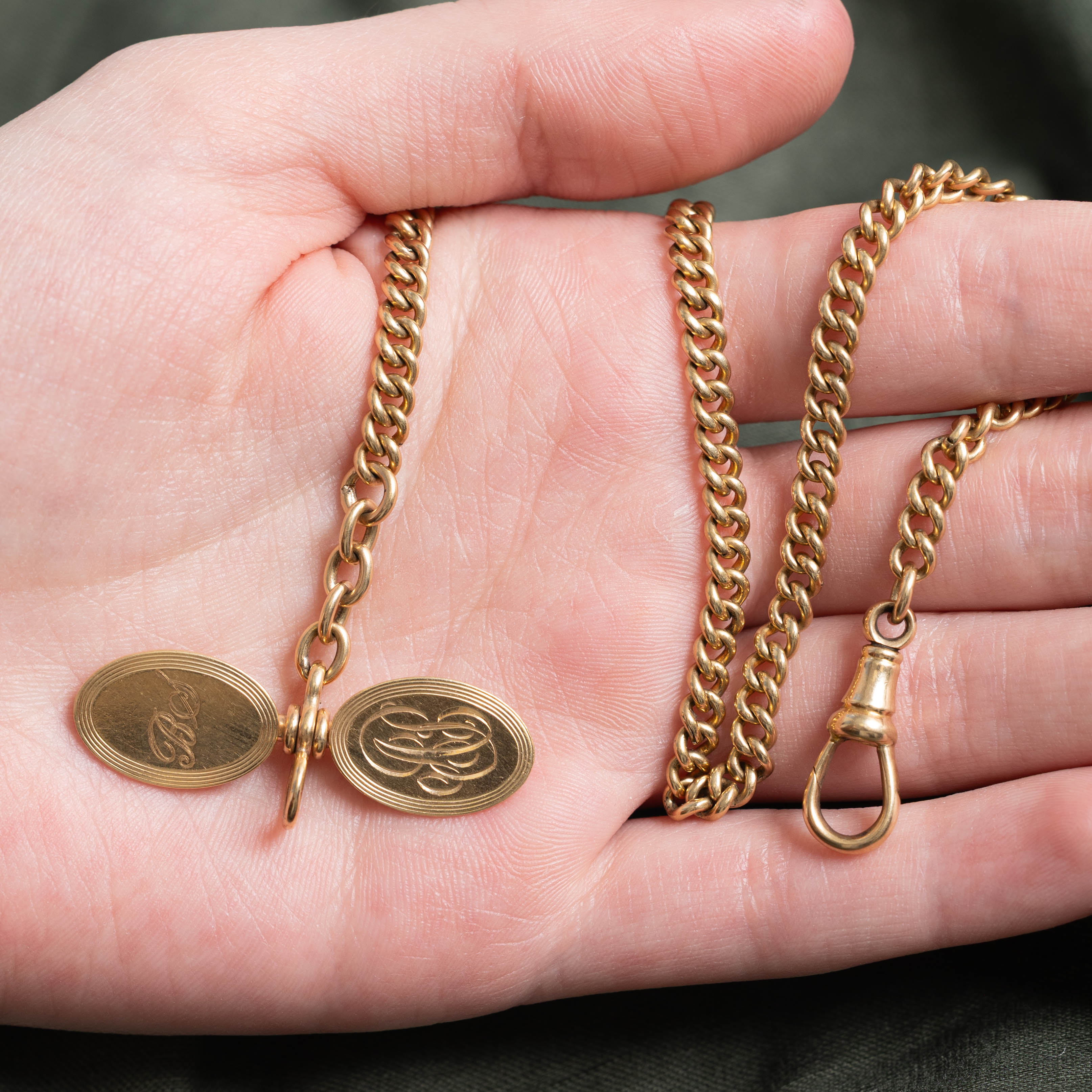 14k Curb Link Watch Chain | 12.5"