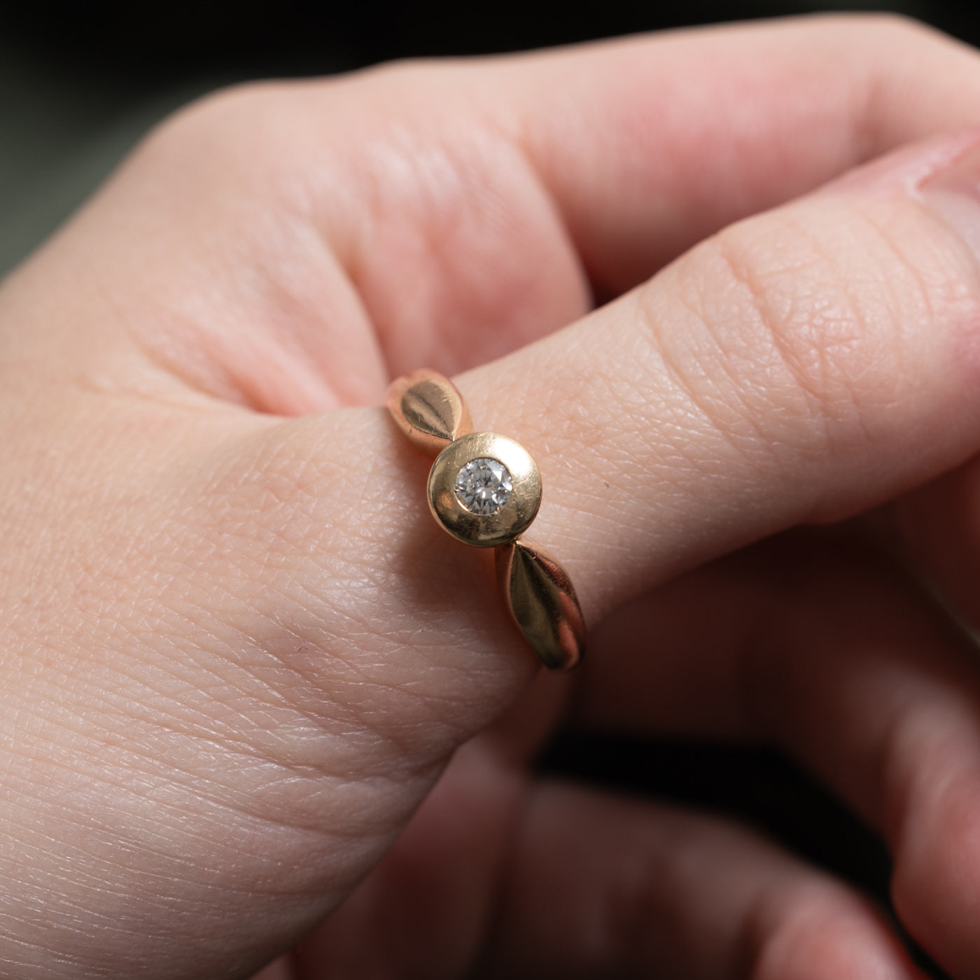 Flush Set Diamond Reverse Tapered Ring | 0.18ct | SZ 9.25 |