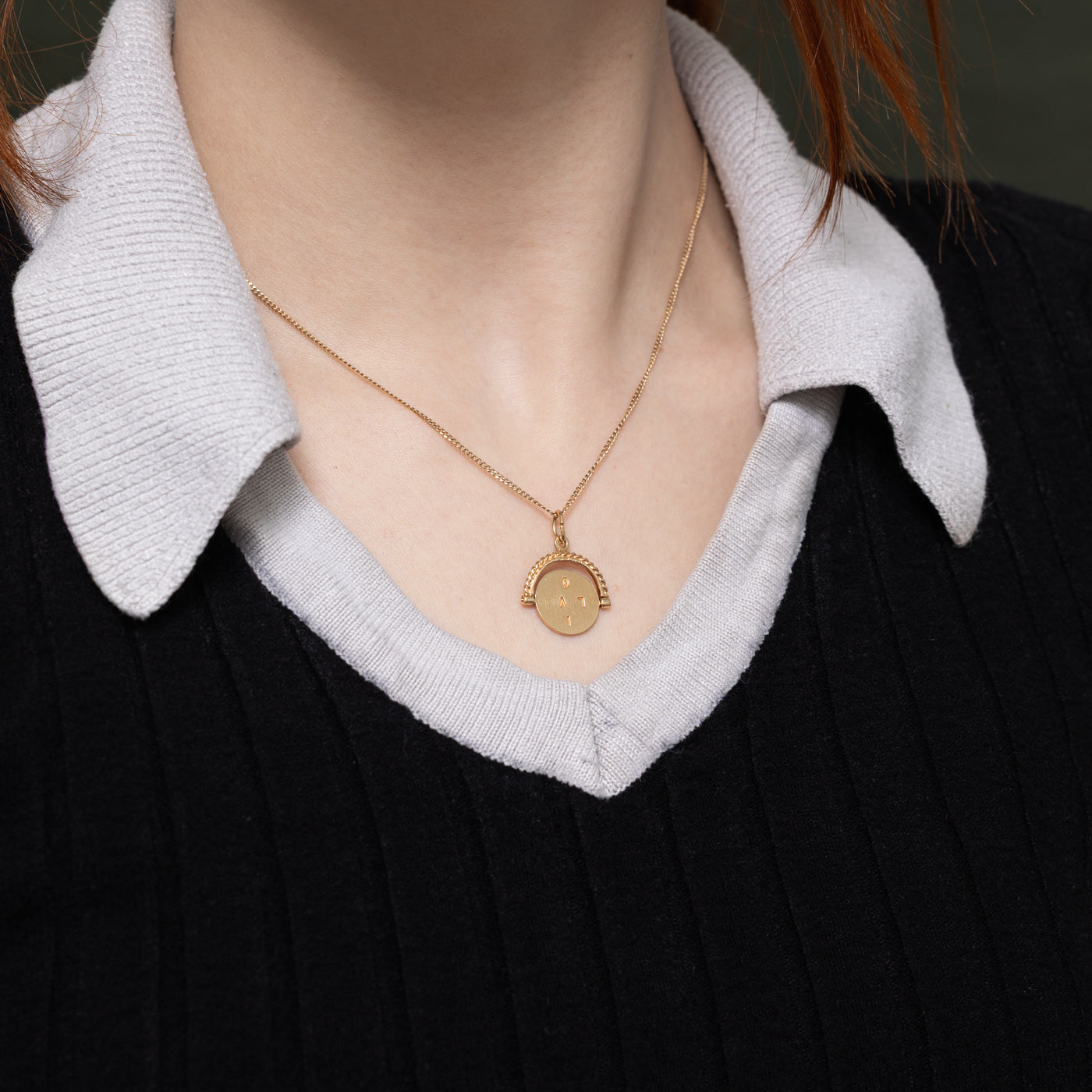 9k Yellow Gold "I Love You" Spinner Charm