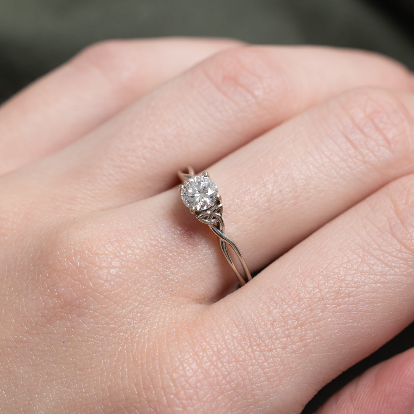 Solitaire Diamond Twisted Ring | 0.52ct | SZ 6.75 |
