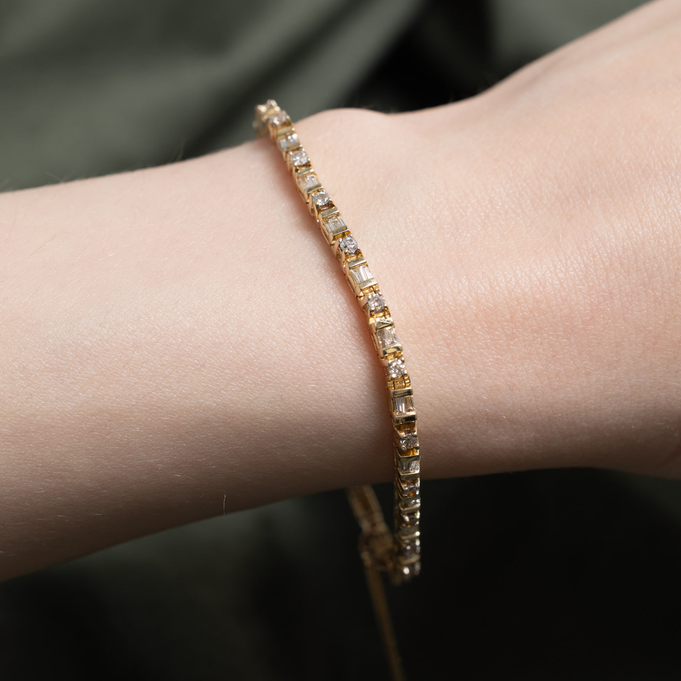 Mixed Cut Diamond Tennis Bracelet | 2.07ctw | 7.5"