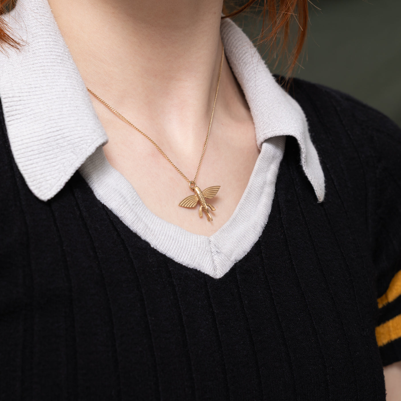 1968 Birmingham 9k Yellow Gold Flying Fish Charm