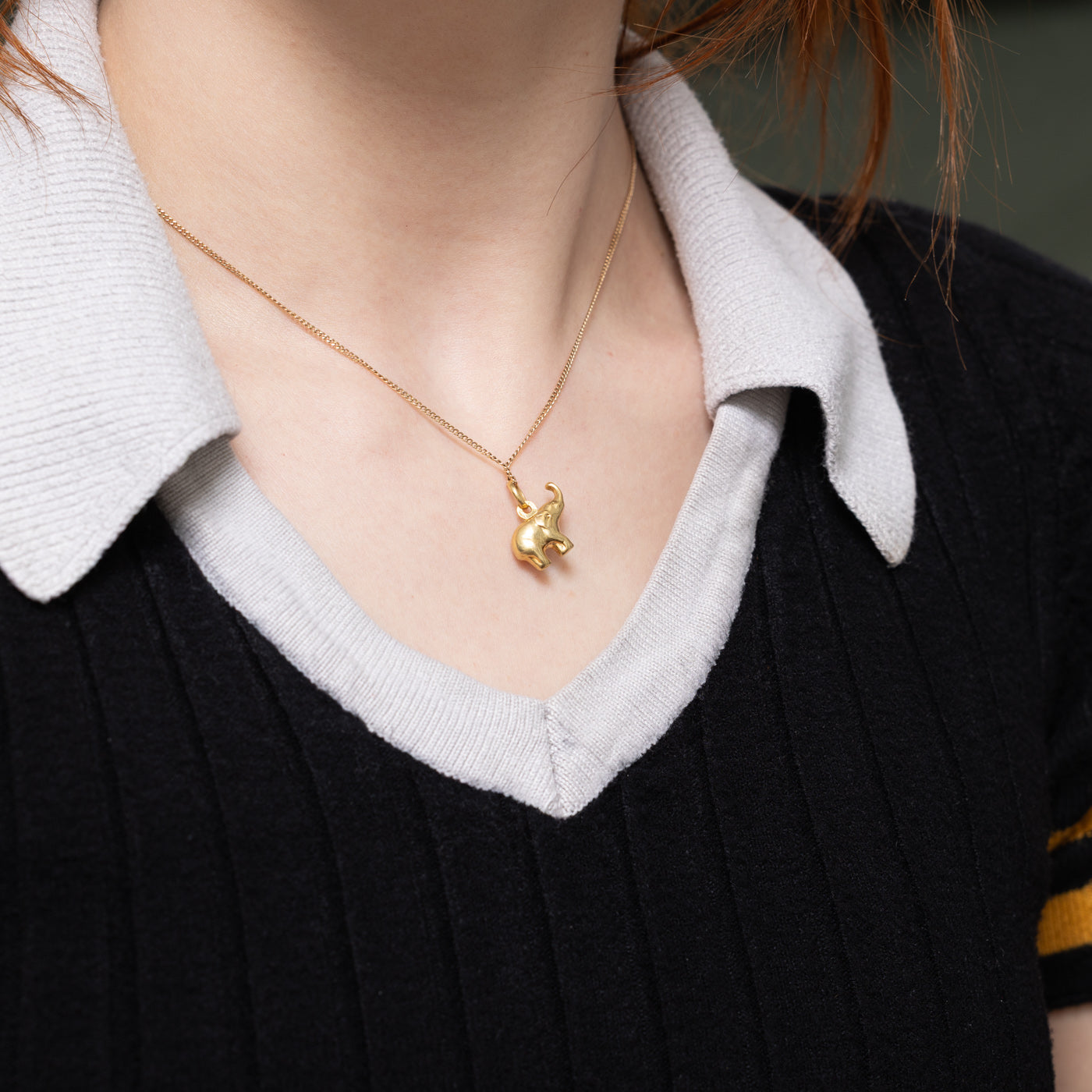 Italian 18k Yellow Gold Elephant Charm