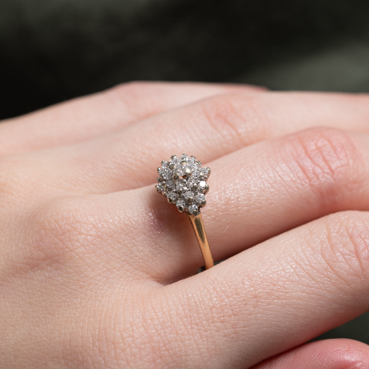 Diamond Petal Cluster Ring | 0.4ctw | SZ 7.5 |