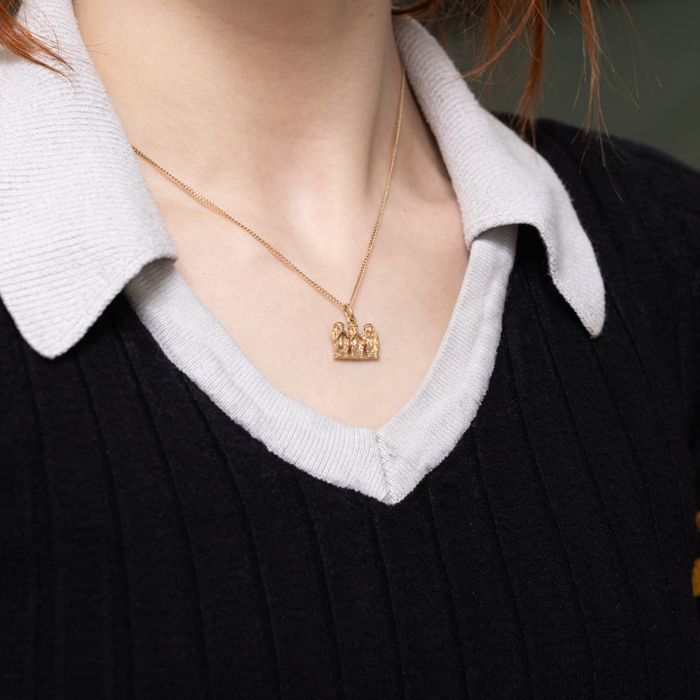 10k Yellow Gold "See No Evil, Speak No Evil, Hear No Evil" Charm