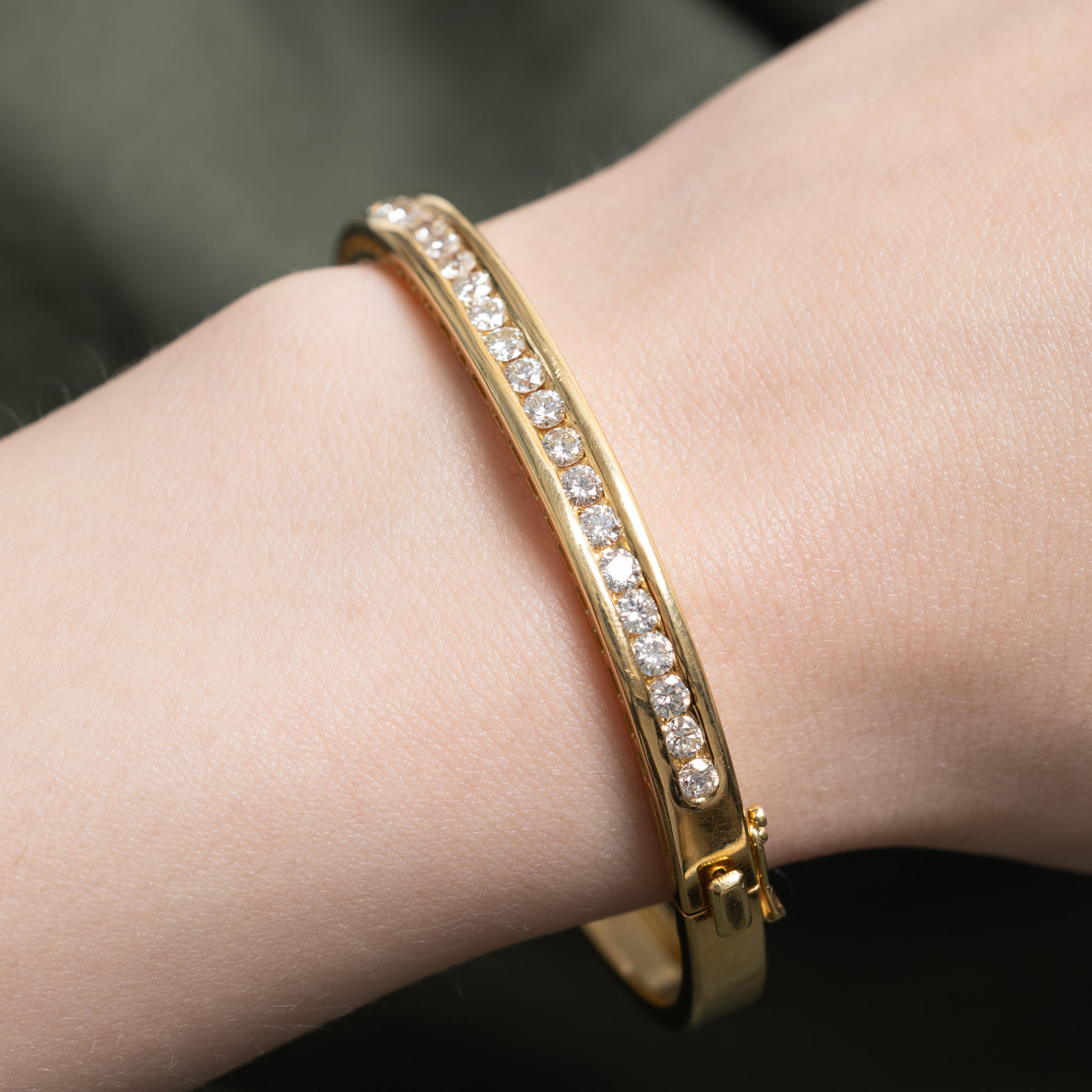 Channel Set Diamond Cuff Bracelet | 2.5ctw | 7.5" |