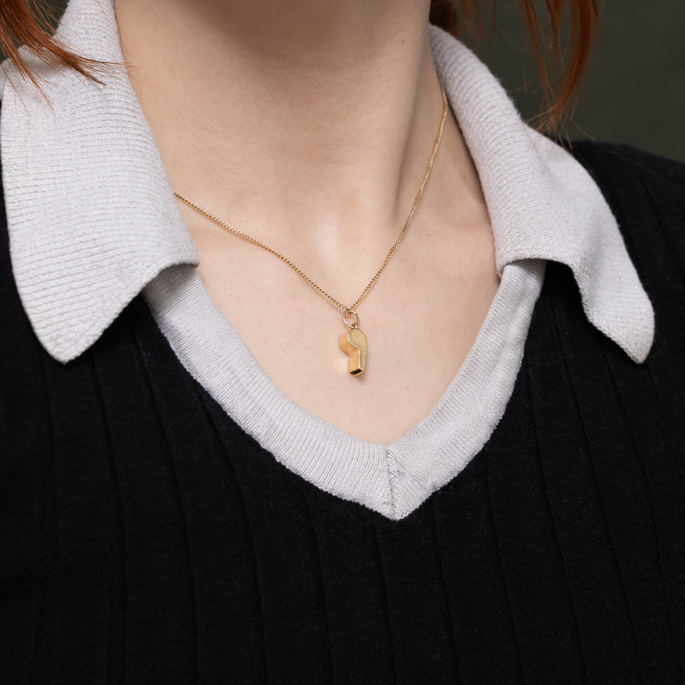 10k Yellow Gold Whistle Charm