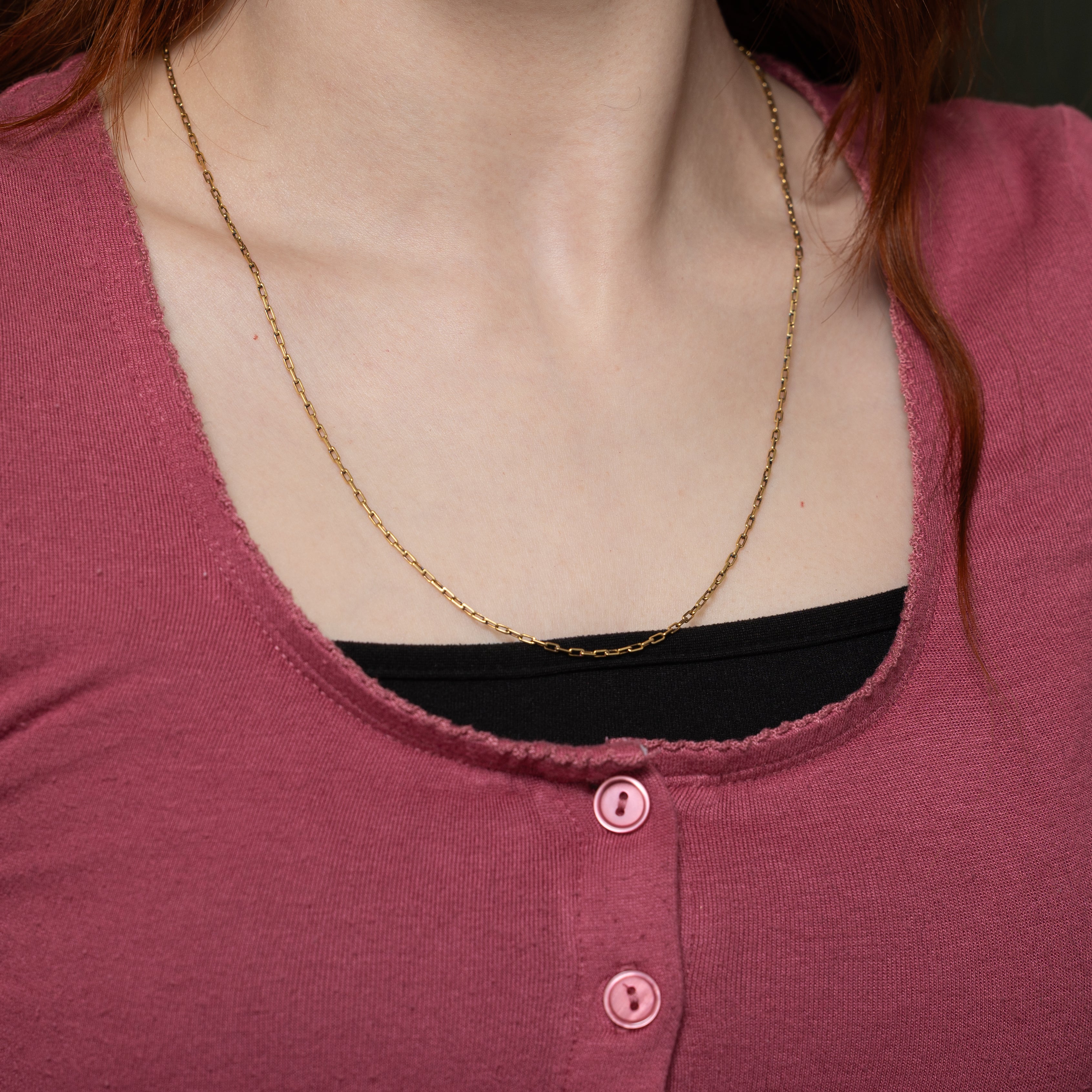 18k Yellow Gold Paperclip Chain | 22"