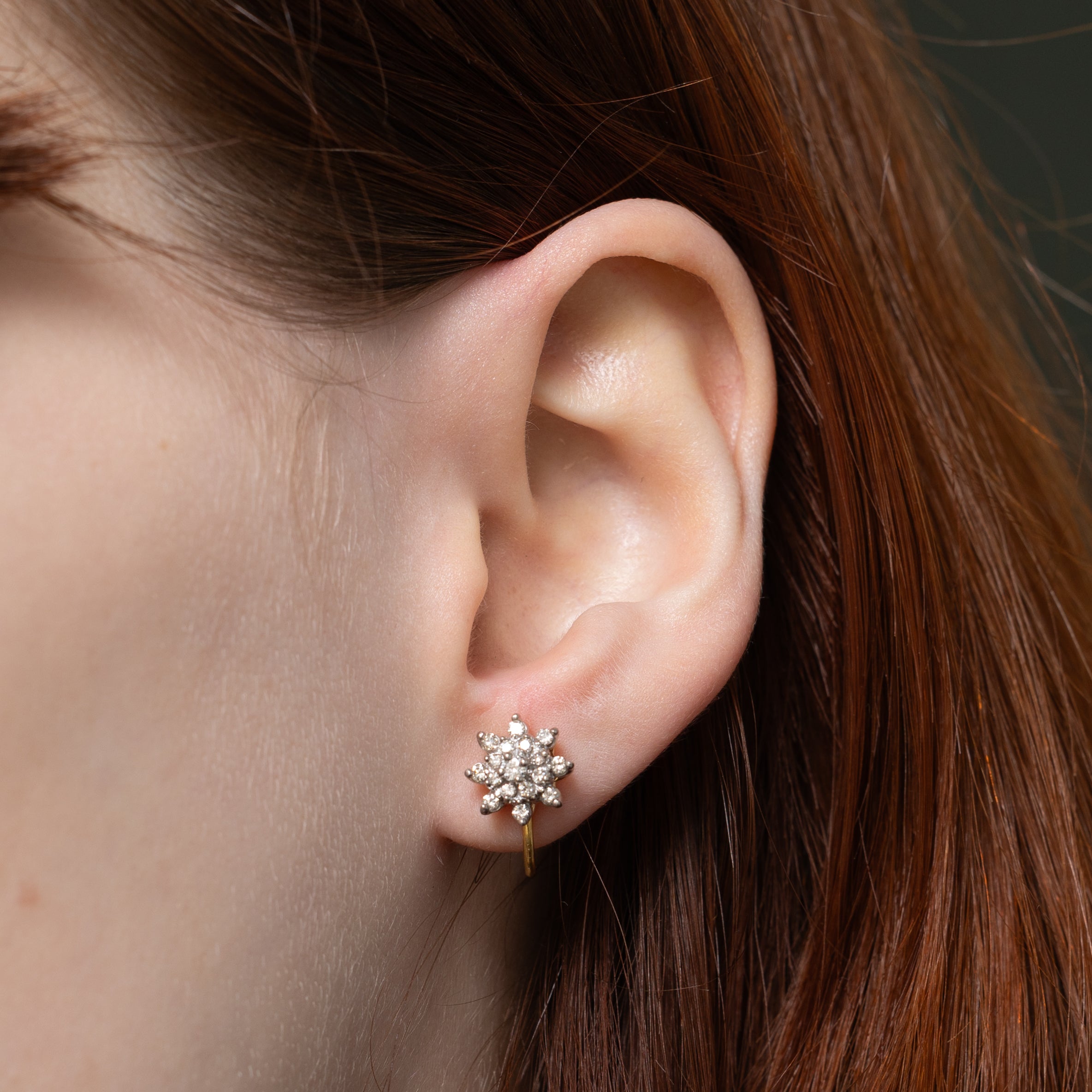 Diamond Petal Cluster Clip-On Earrings | 0.42ctw