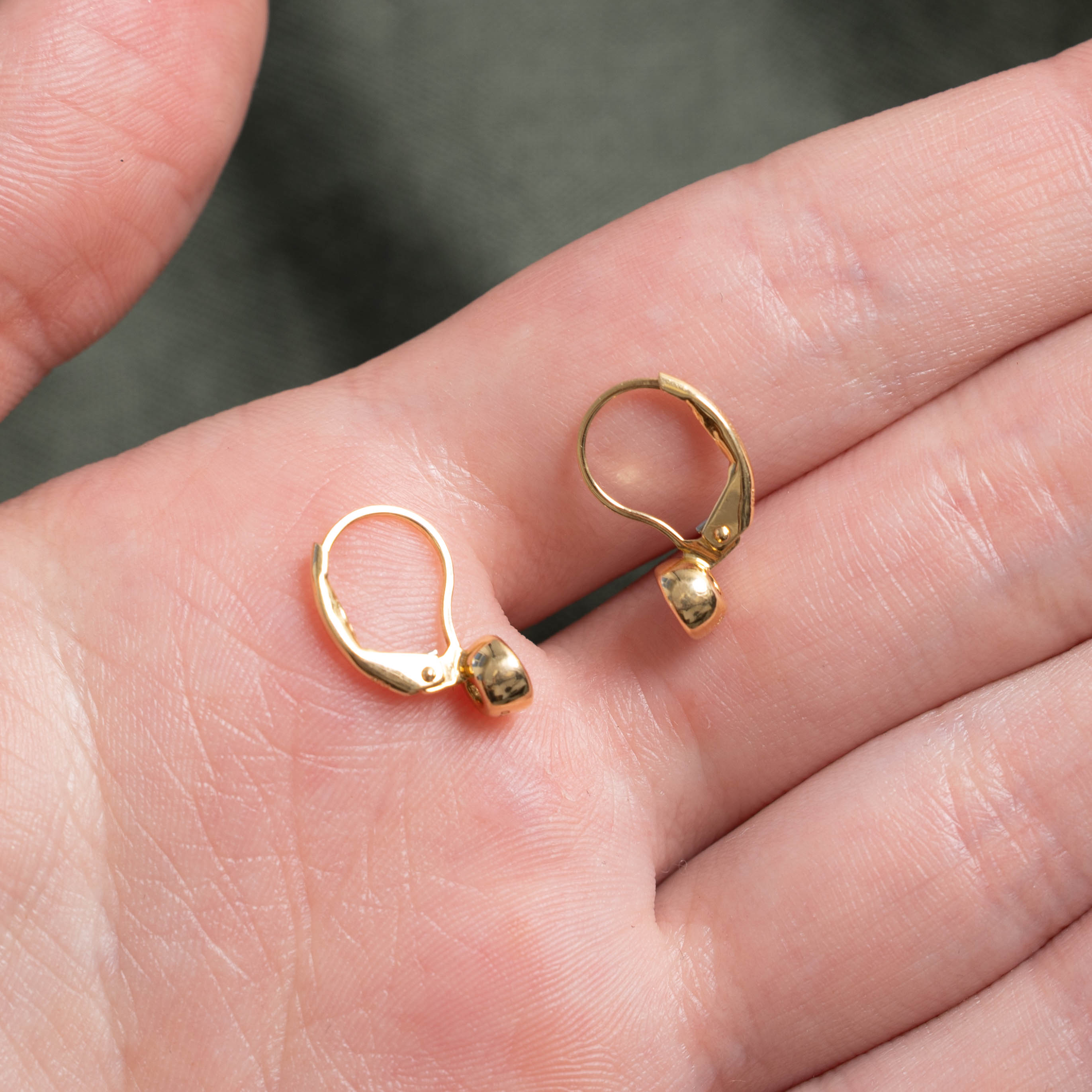 18k Bezel Set Diamond Drop Earrings | 0.50ctw