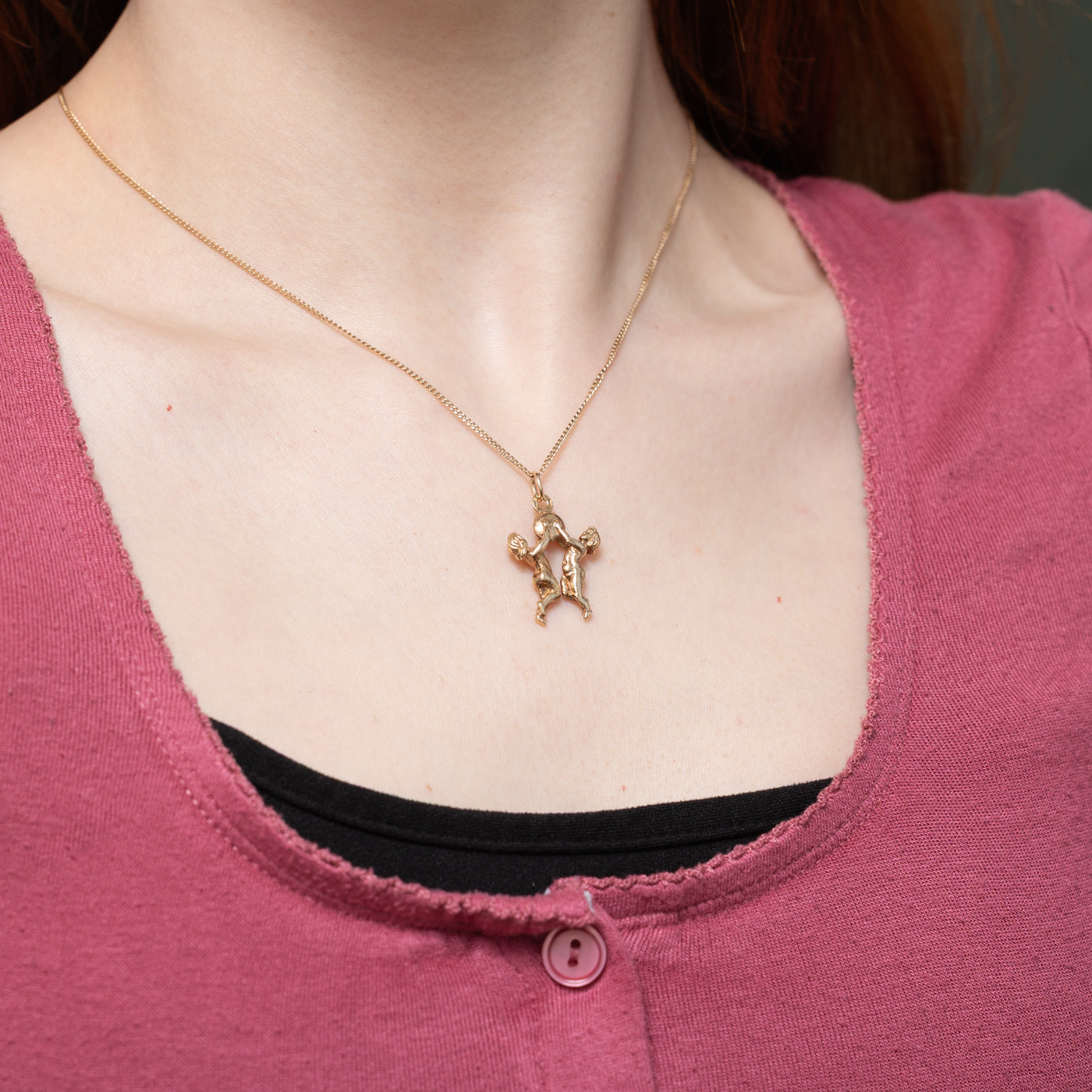 10k Yellow Gold Gemini Charm