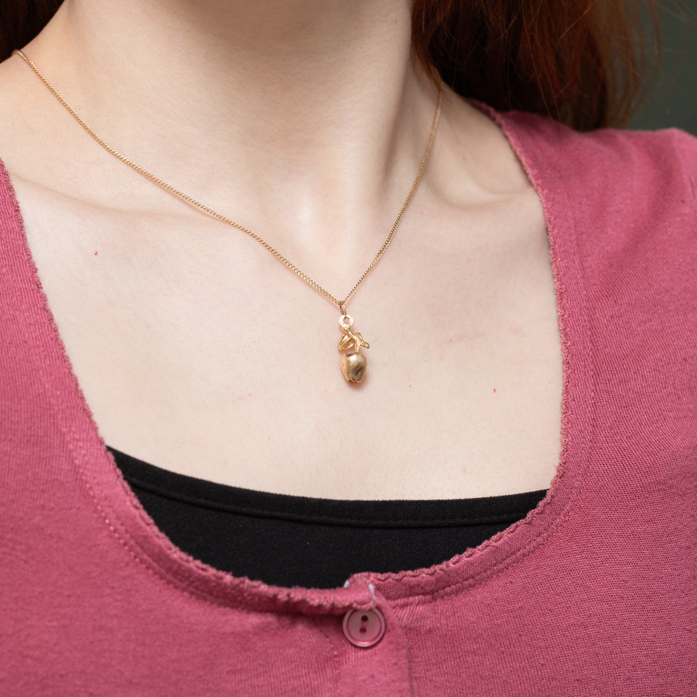 10k Yellow Gold Apple Charm