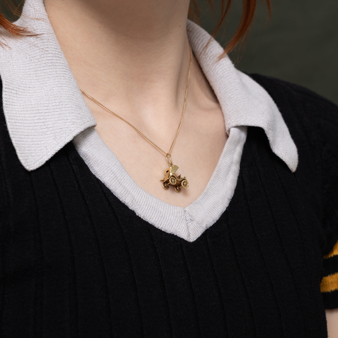 14k Yellow Gold Model T Car Charm
