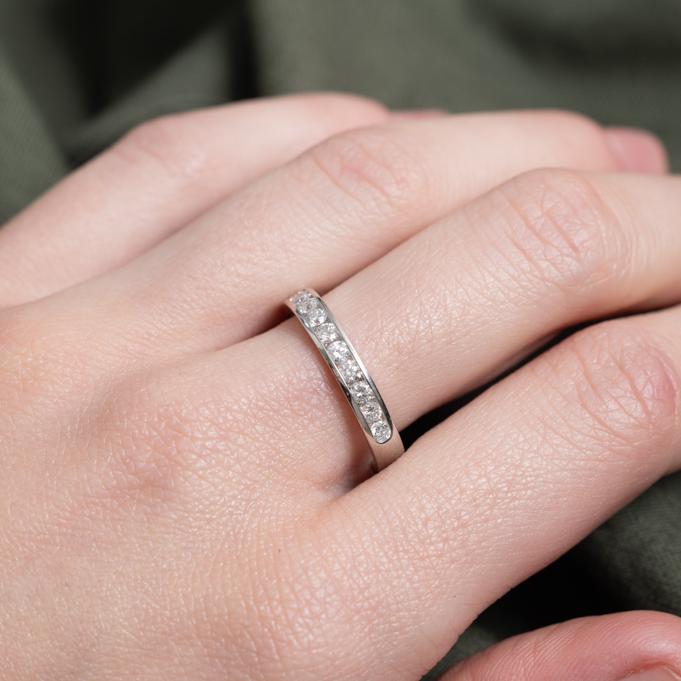 Channel Set Semi Eternity Diamond Band | 0.5ctw | SZ 7.0 |