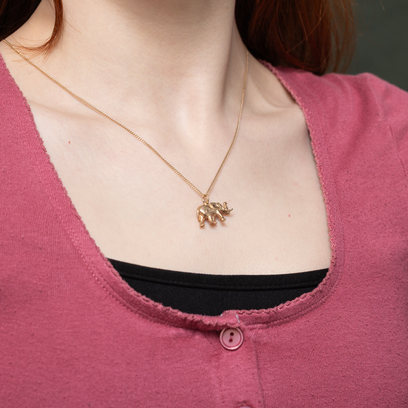 1971 Birmingham 9k Yellow Gold Elephant Charm