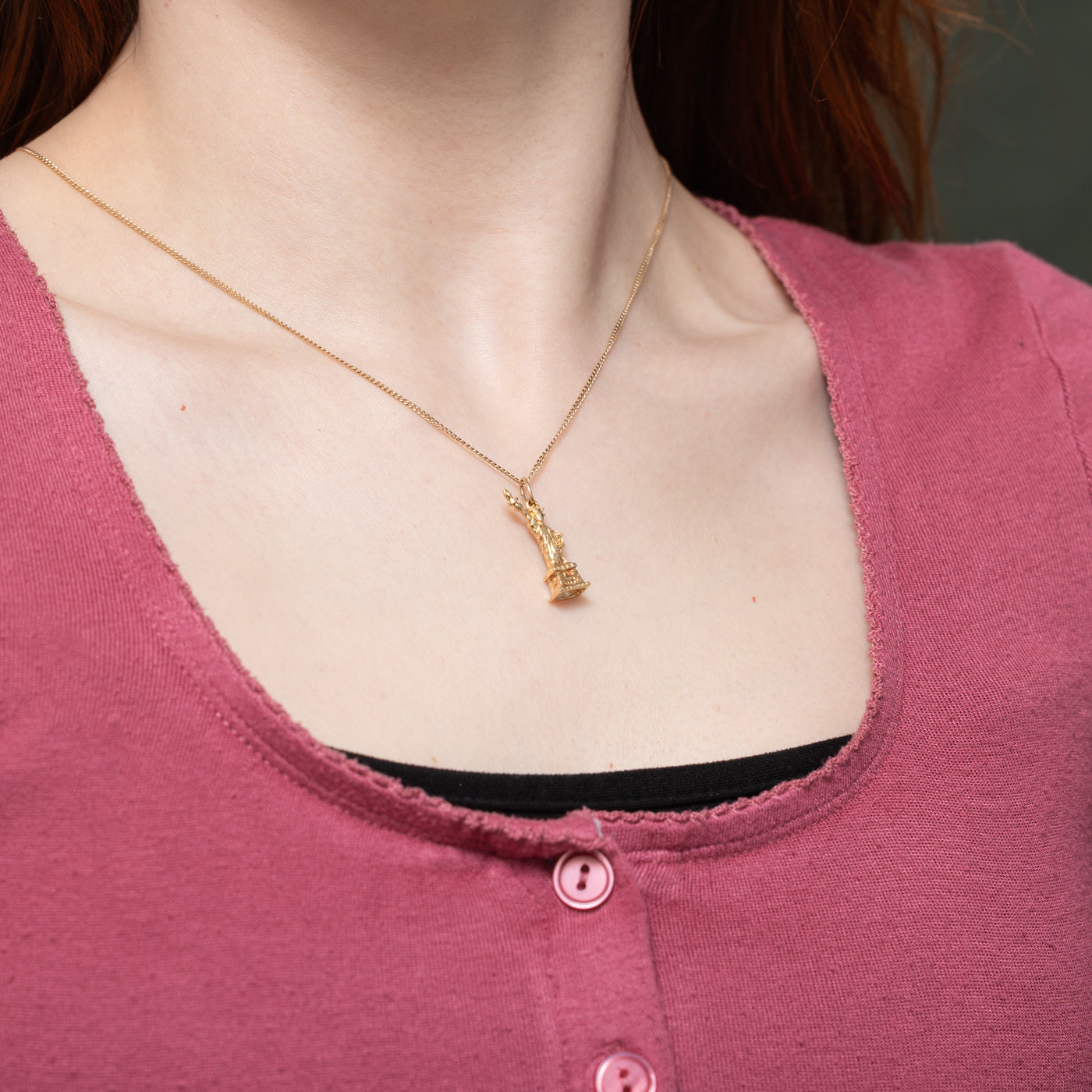 14k Yellow Gold Statue of Liberty Charm