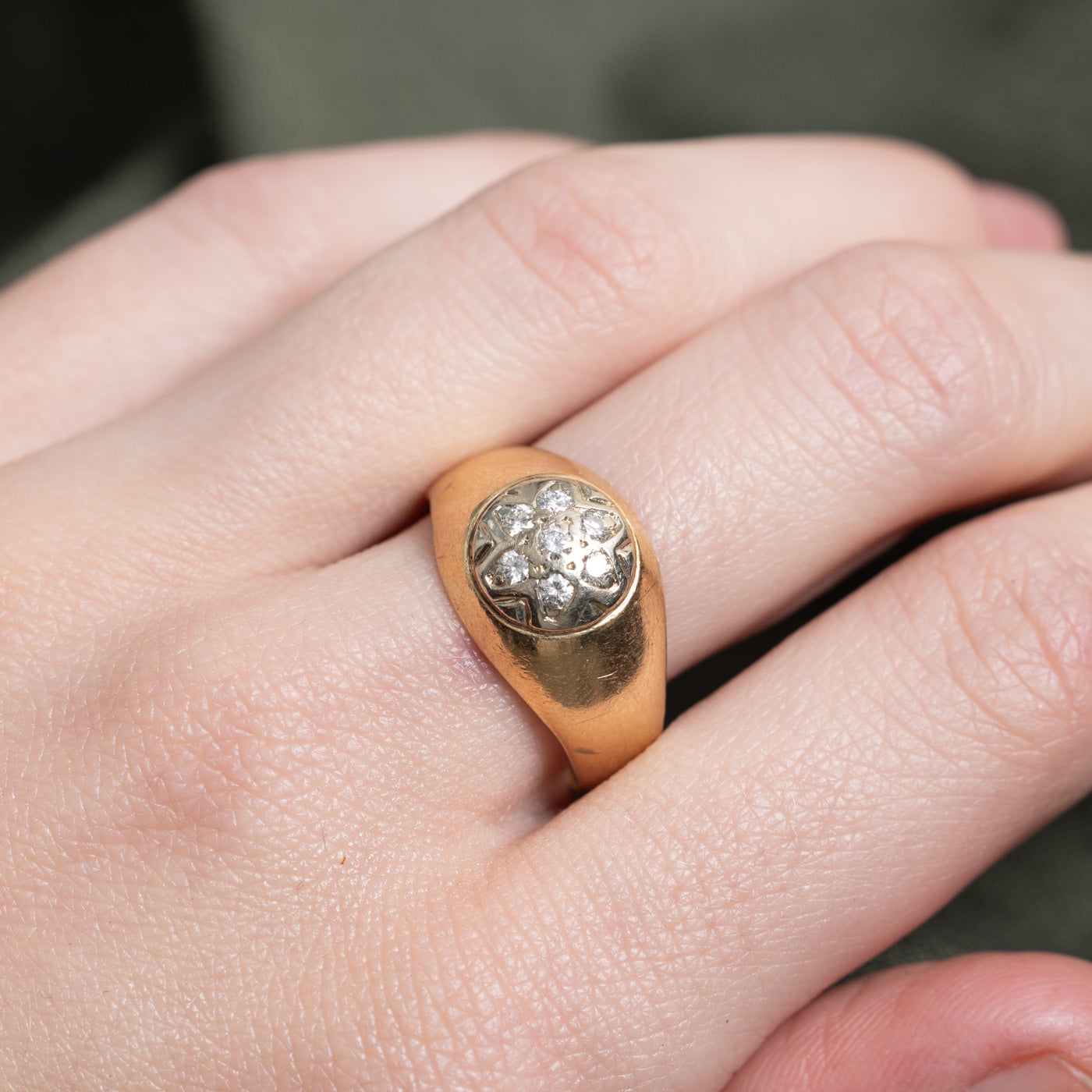 Diamond Round Cluster Dome Ring | 0.18ctw | SZ 8.25 |