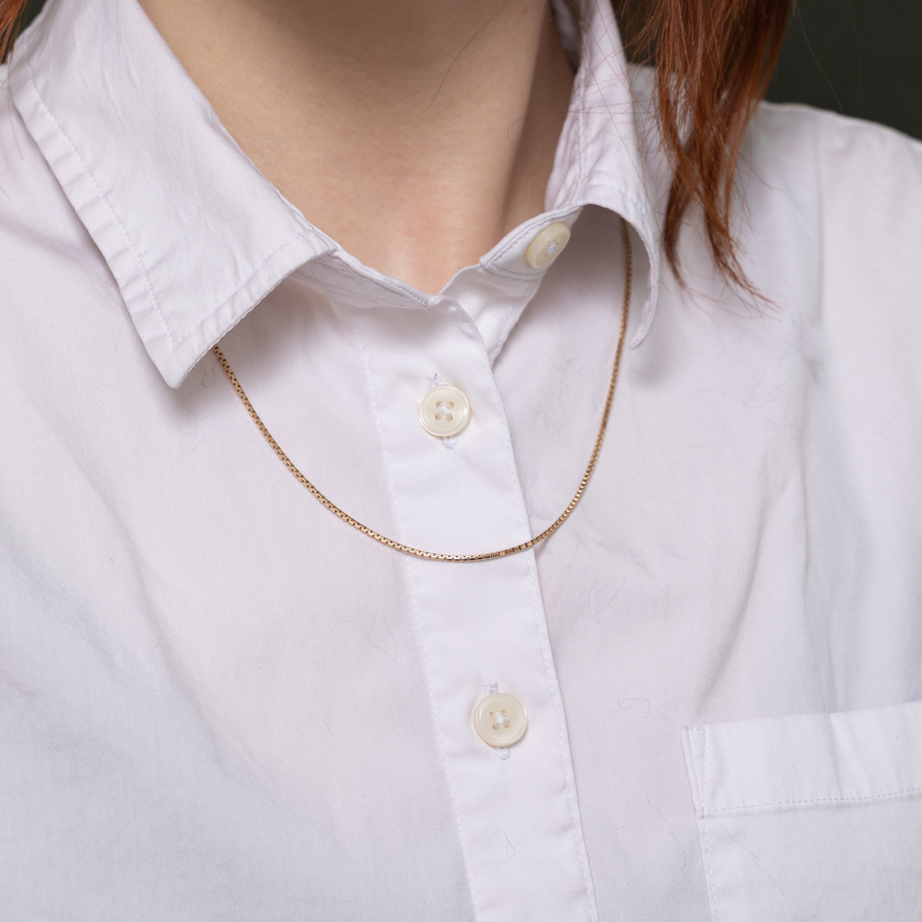 10k Yellow Gold Box Link Chain | 20"